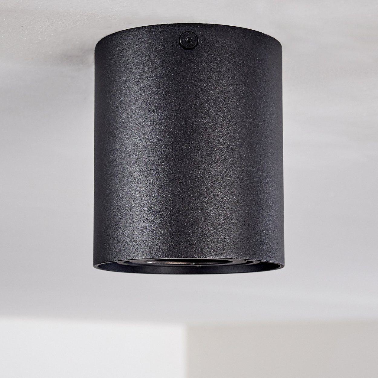 Leuchtspot aus Deckenleuchte der hofstein 1xGU10, verstellbar, in »Catona« Schwarz, Deckenlampe Metall Leuchtmittel, moderne ohne Aufbauleuchte ist