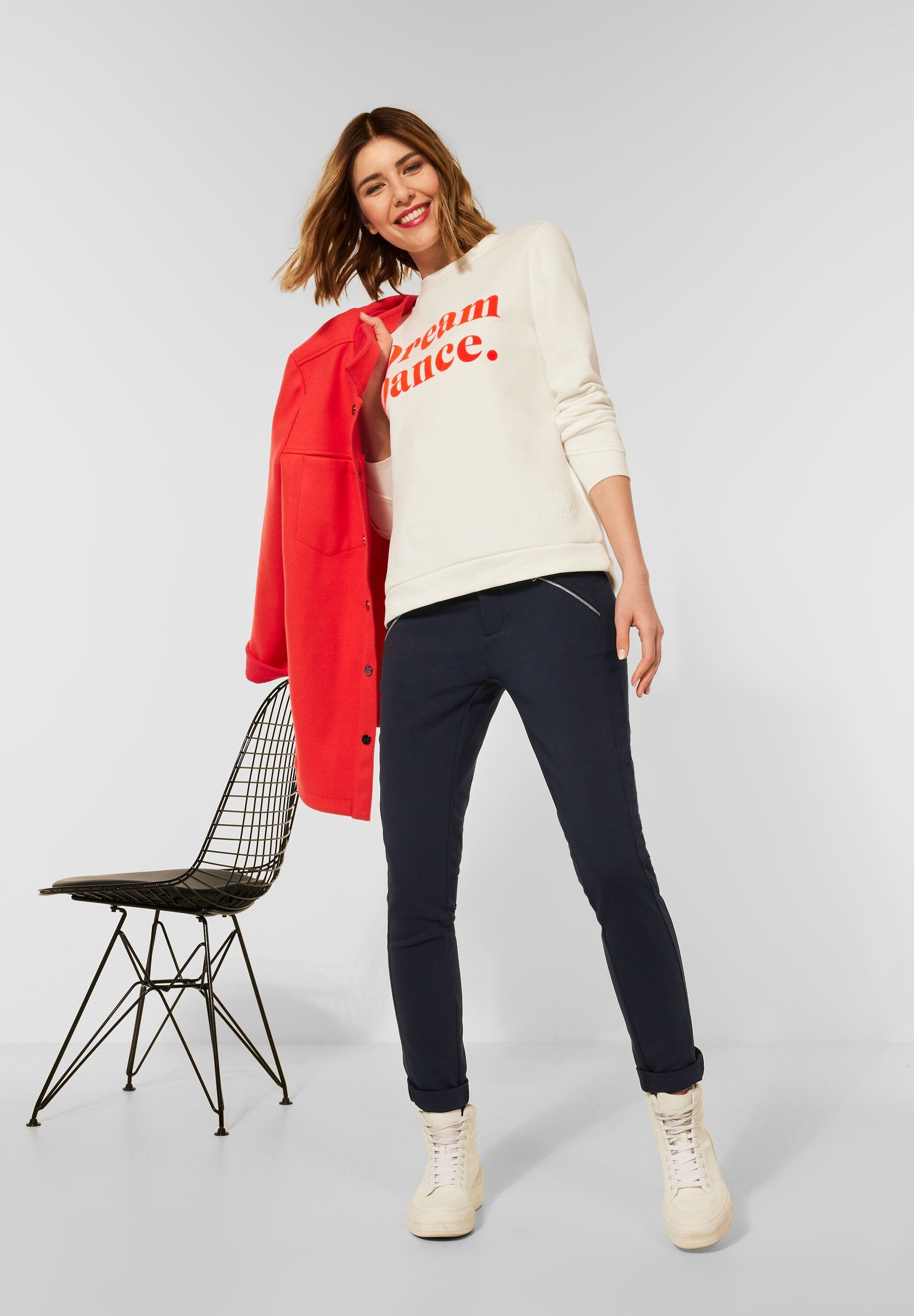 STREET ONE Stoffhose Casual Fit Hose mit Zipper