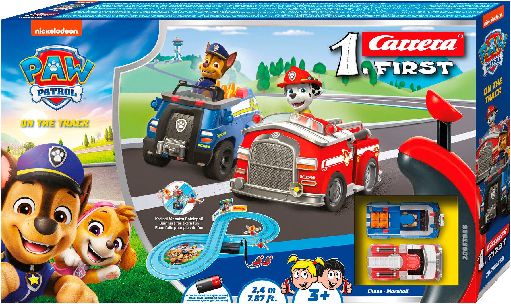 Carrera® Autorennbahn Carrera First, Paw Patrol - On the Track (Streckenlänge 2,4 m)