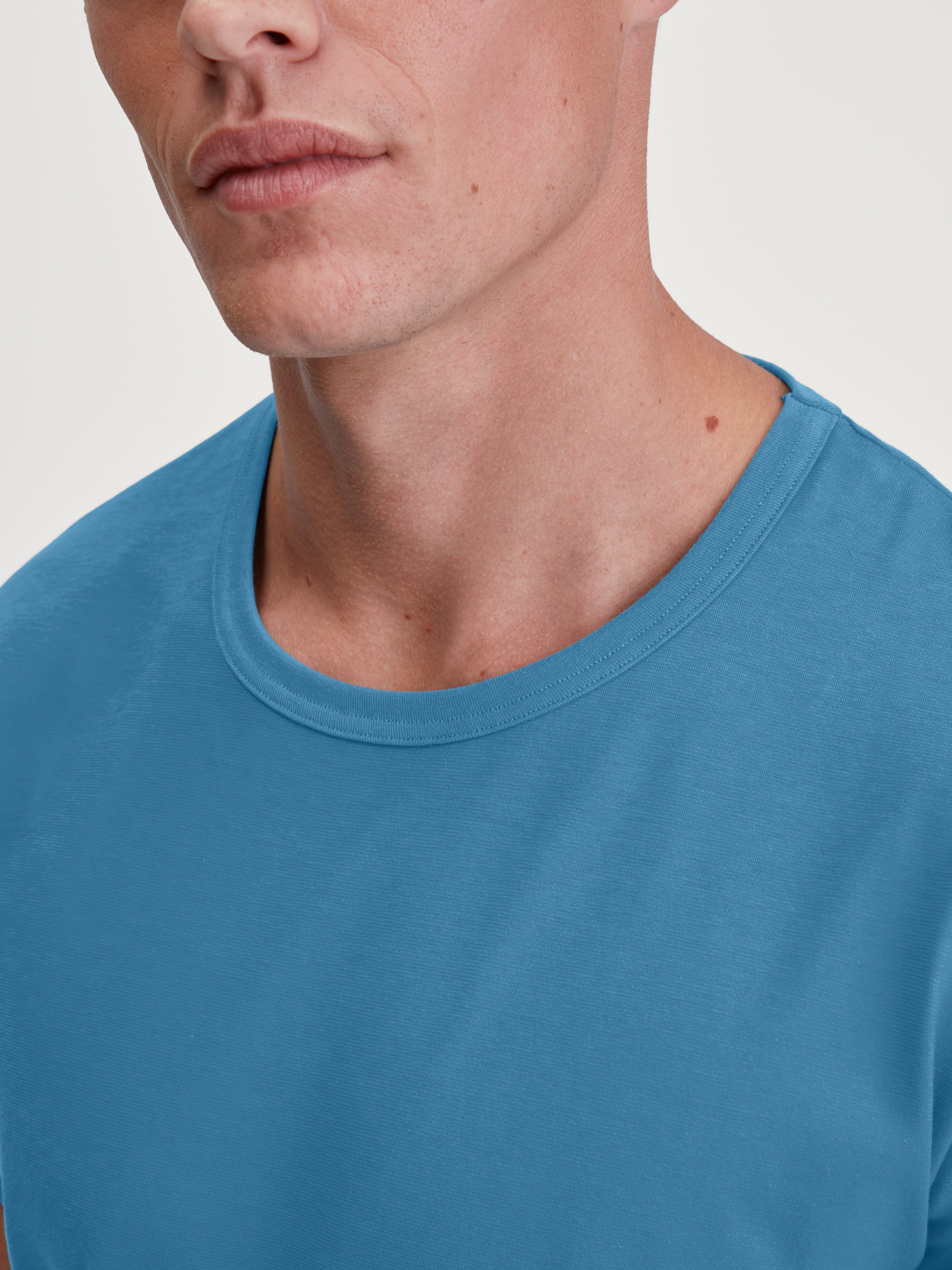 CALIDA T-Shirt RMX Sleep Holiday Baumwolle, basic, unifarben, bequem, Kurzarm, Rundhalsausschnitt