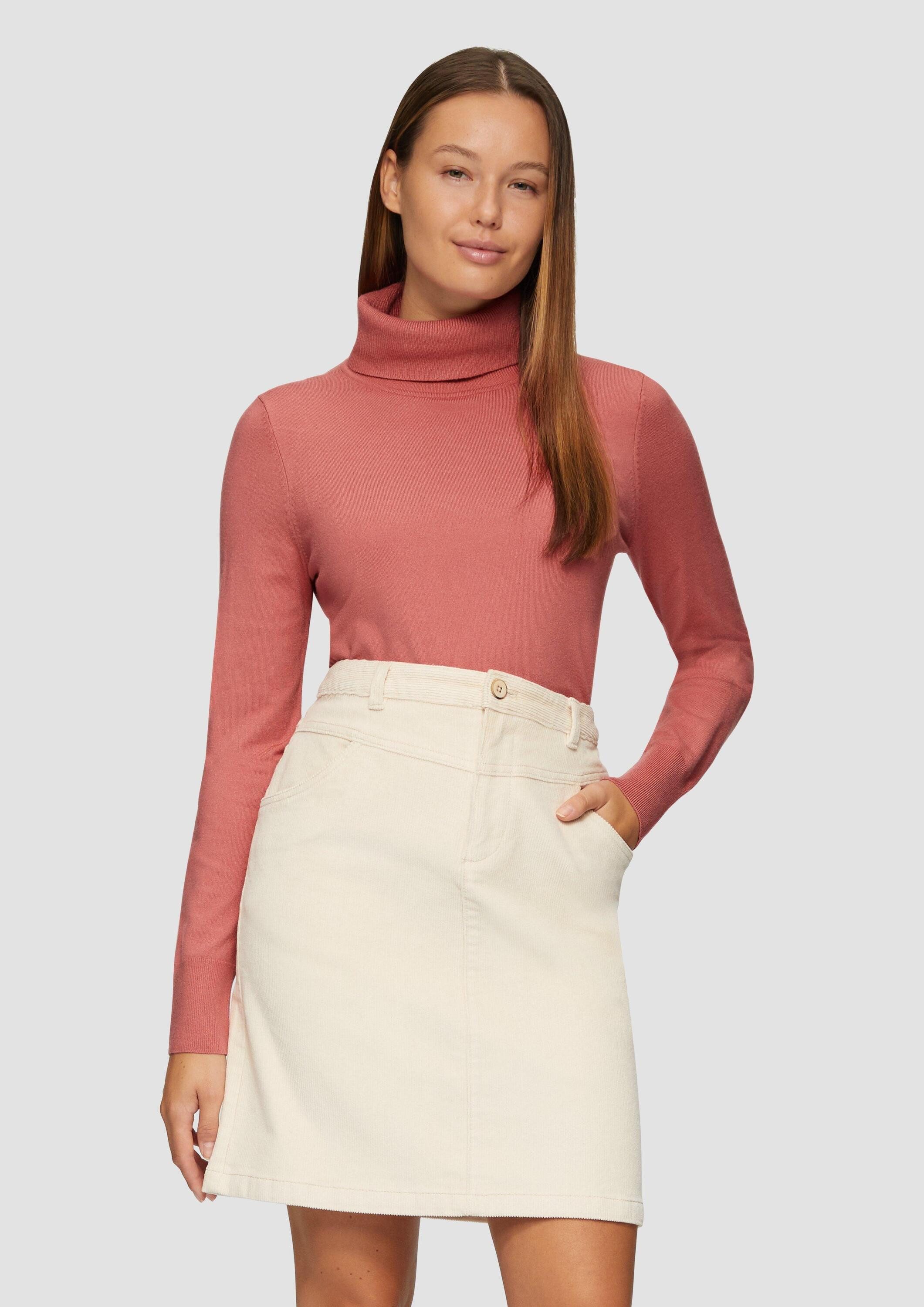 s.Oliver Longpullover Strickpullover Weicher Rollkragenpullover aus Viskose günstig online kaufen