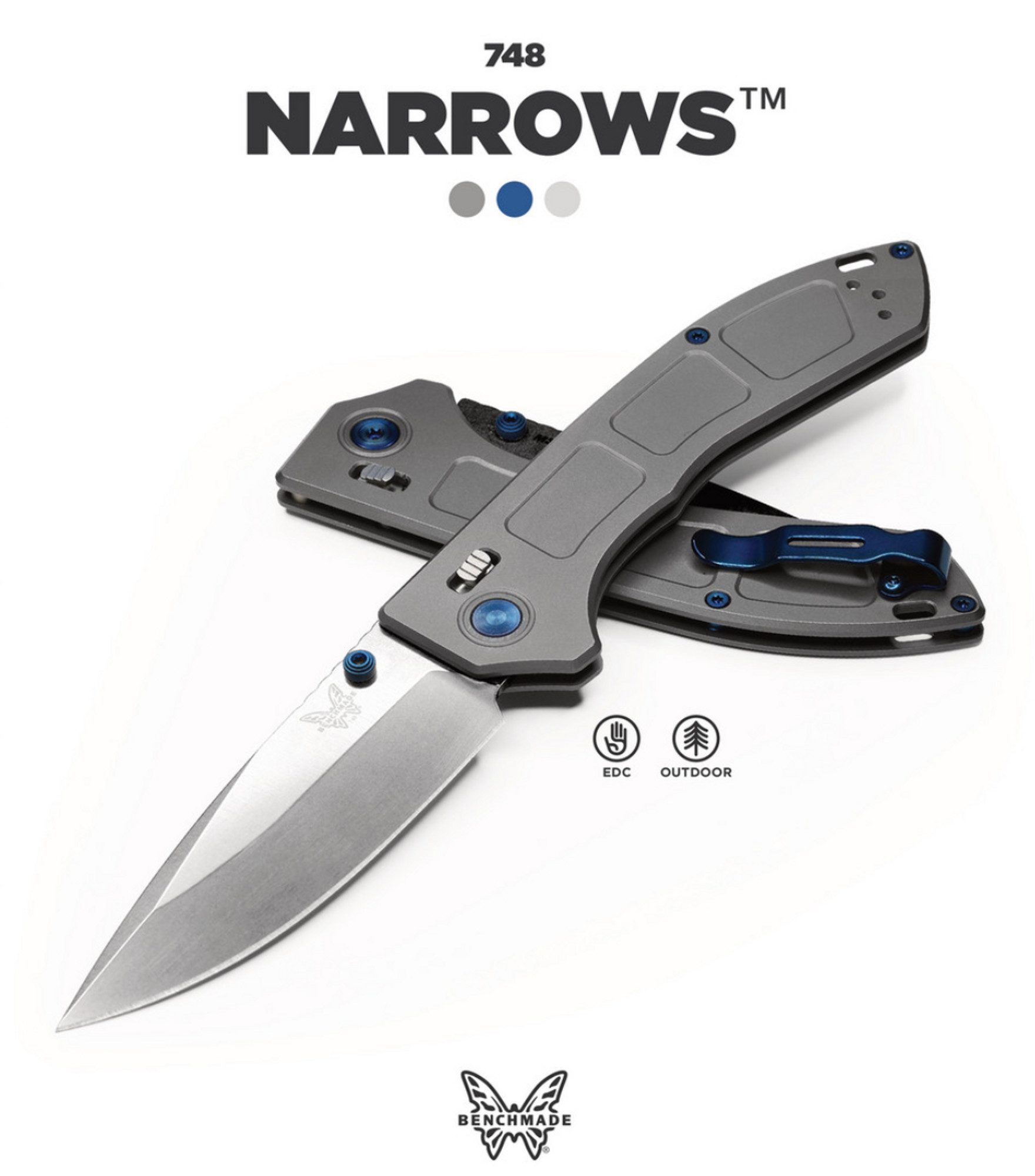 Benchmade Taschenmesser Benchmade Narrows 748, Titanium, M390