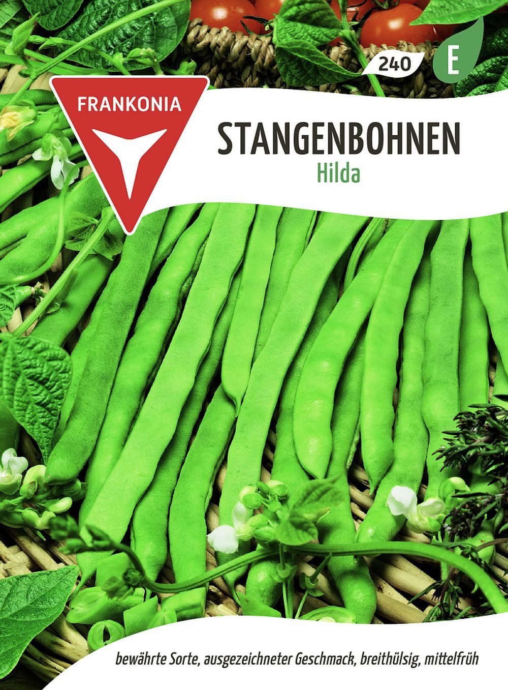 FRANKONIA Gemüsesamen Stangenbohne, Hilda – Bohnen-Samen Saatgut Samen, Phaseolus vulgaris