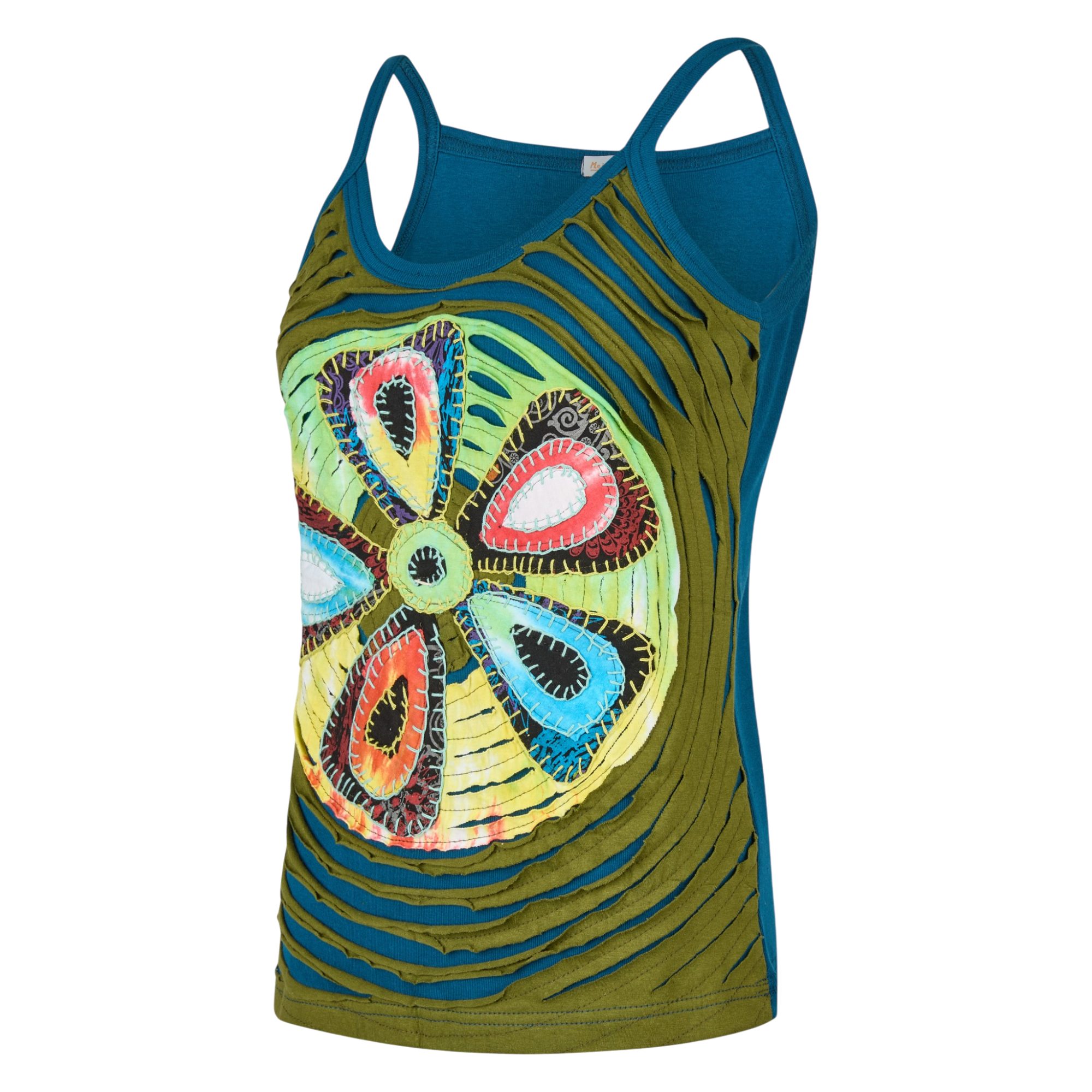 THC Natural Line Tanktop Baumwoll Hippie Mandala Tanktop mit Cutwork (1 Stück, 1-tlg., 1 Stück) mit Cutwork