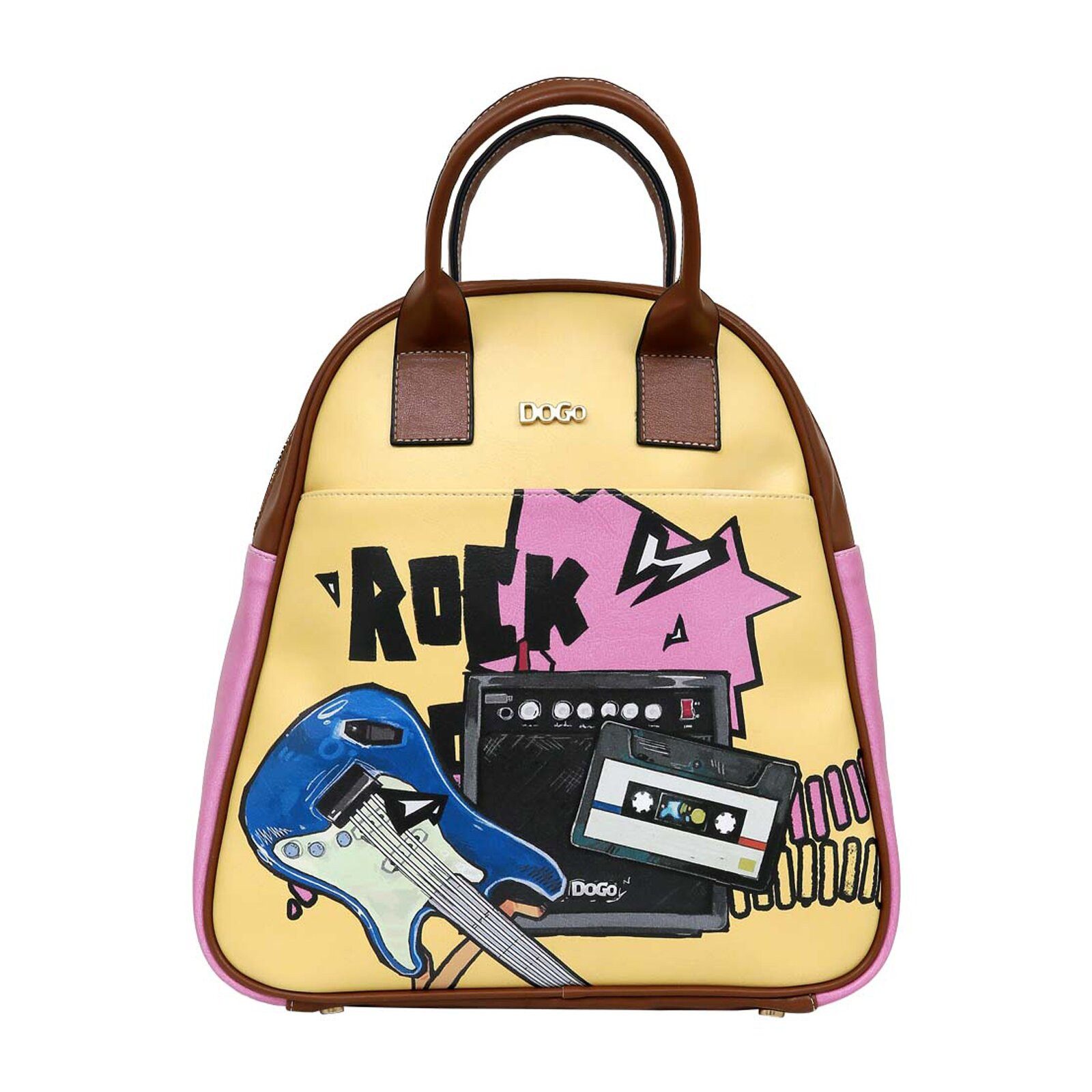 DOGO Handytasche Como Bag Rucksack Rock On Damen Backpack, Handgefertigt