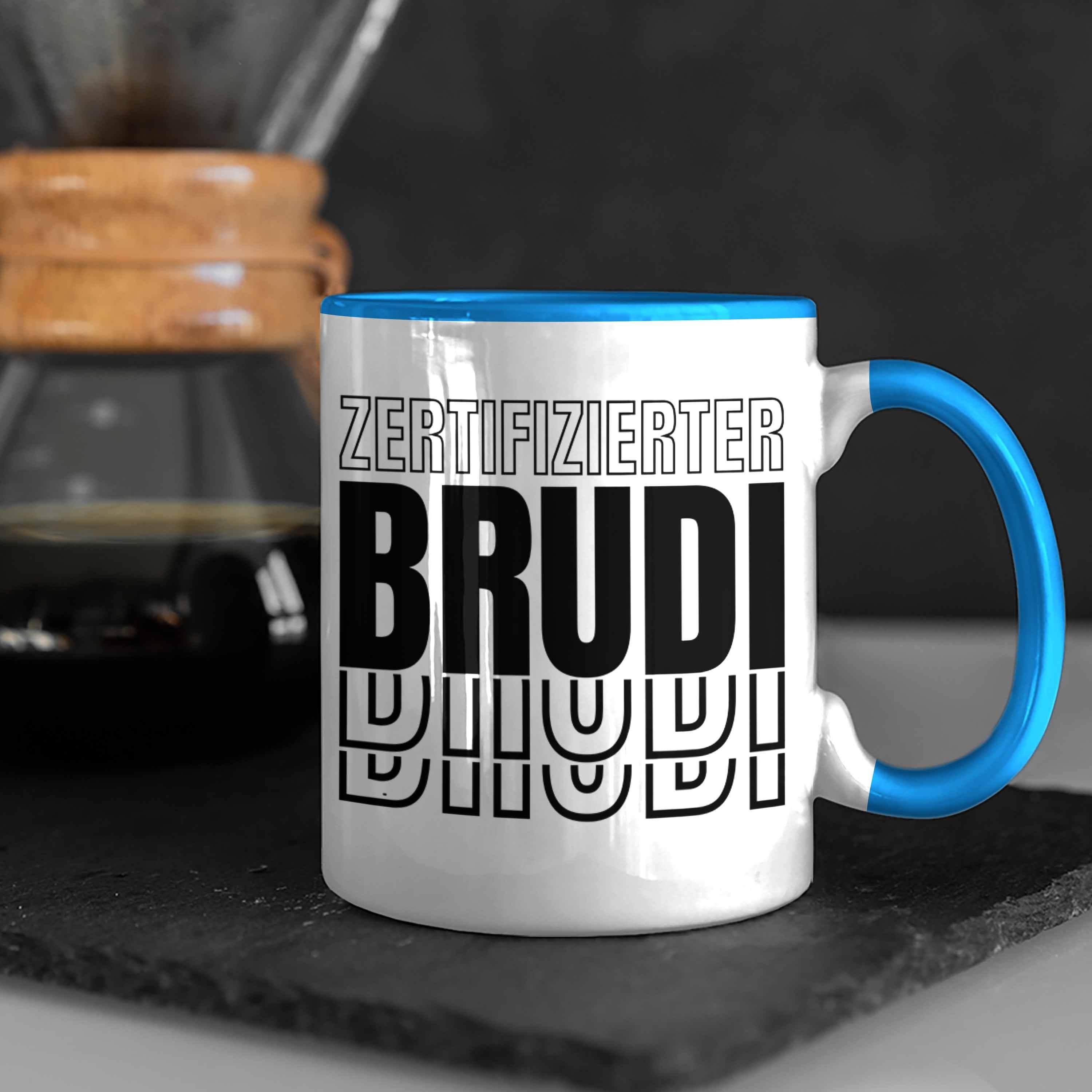 Brudi Trendation Tasse Bruder Freund Spruch Beste Geschenkidee Weiss Geschenk Bro Trendation - Zertifizierter Tasse