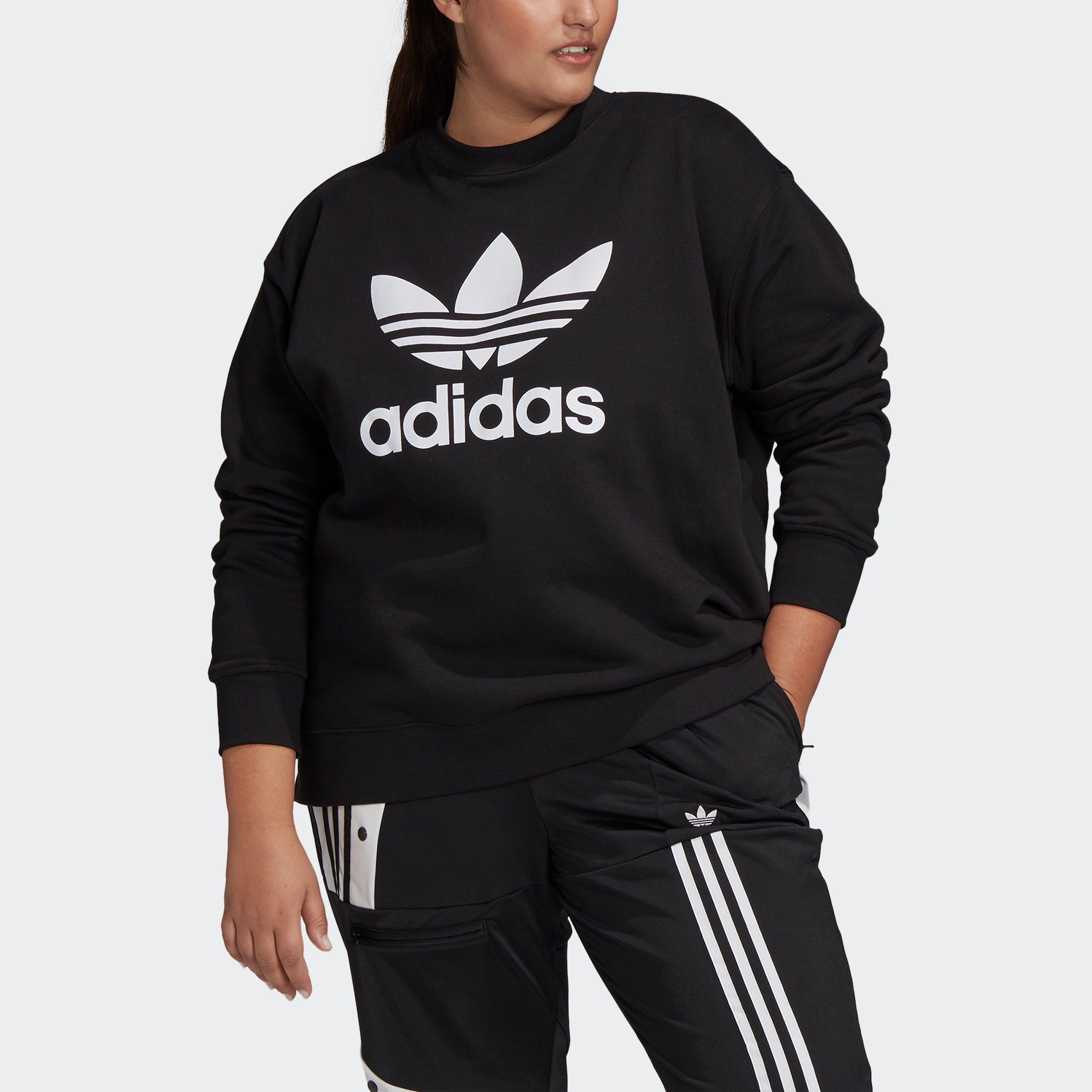 Sweatshirt Originals TREFOIL GROSSE adidas GRÖSSEN – BLACK/WHITE
