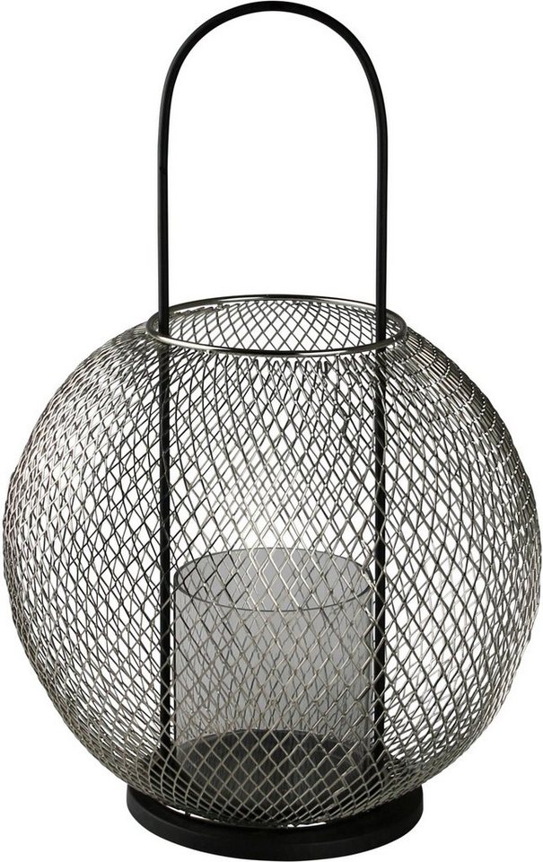 und Design AM (1 ca. mit 32 aus Glas, cm Metall St), Kerzenhalter Drahtgeflecht Höhe Windlicht
