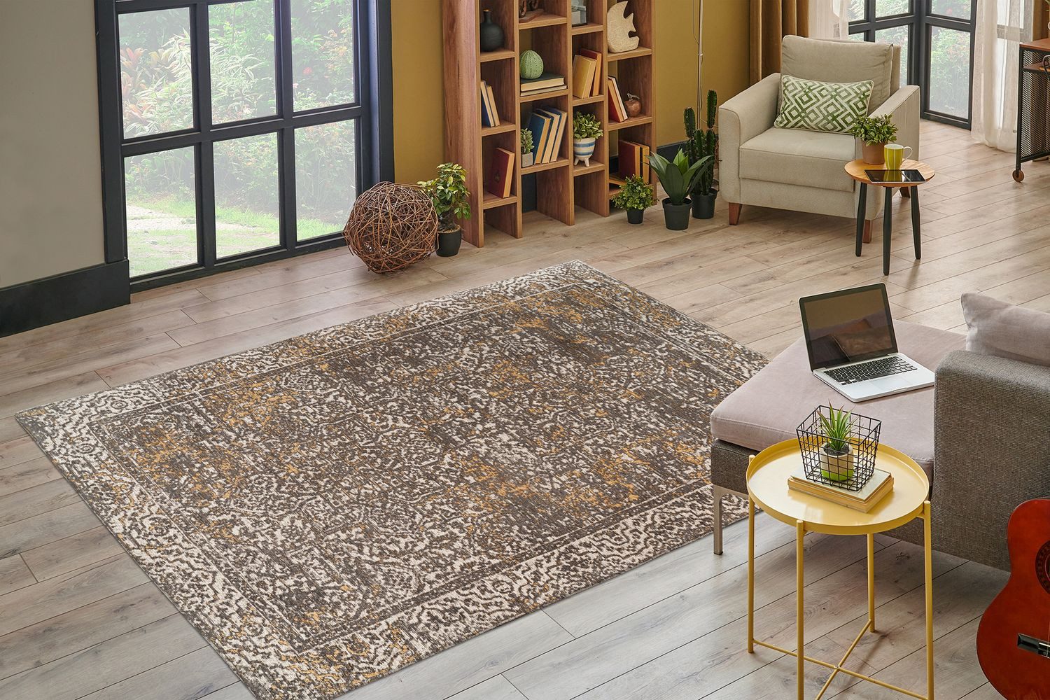 Teppich Boss Teppich Flachgewebe Teppich Dora 225 - Beige, rechteckig, Höhe: 12 mm
