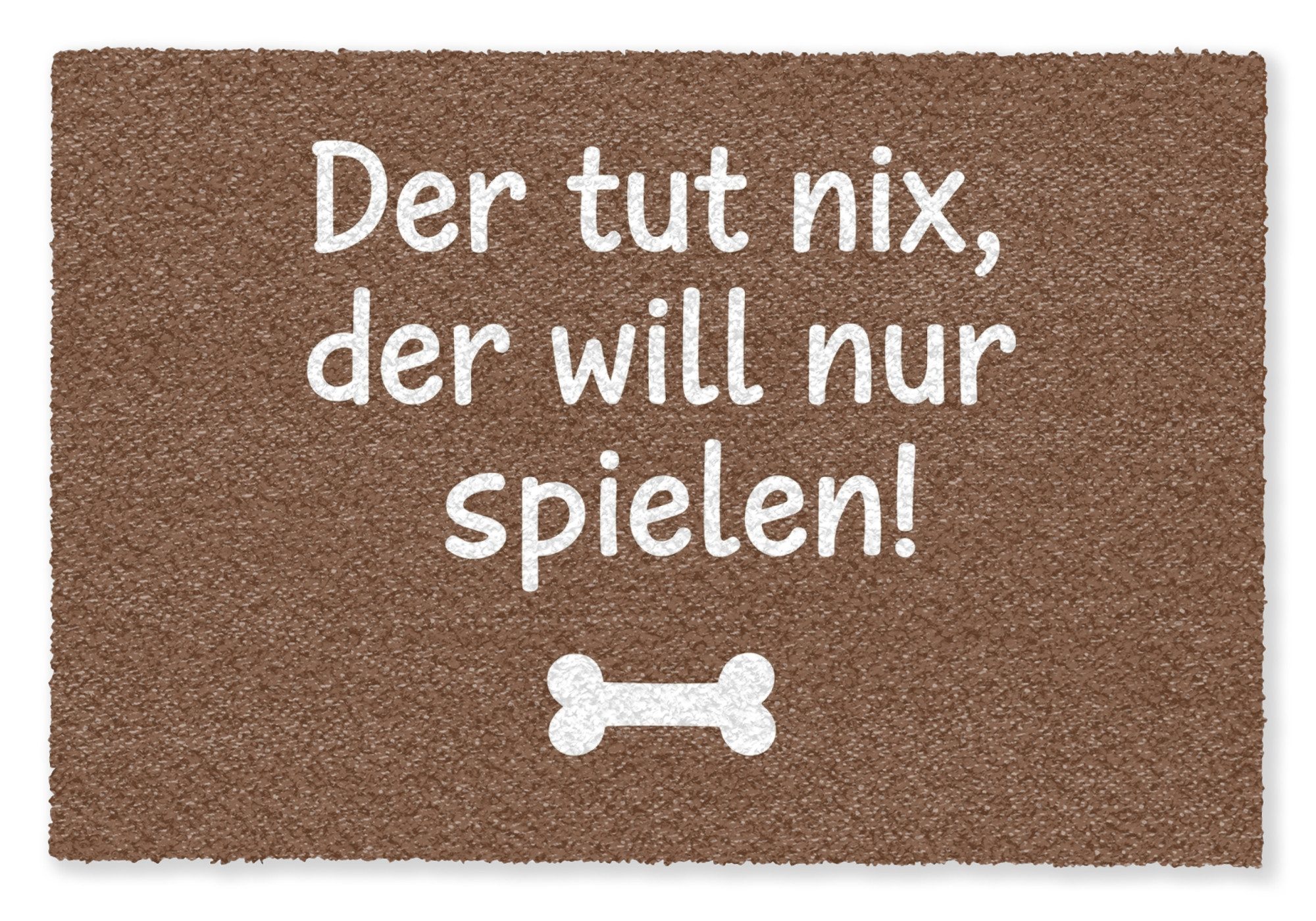 MuchoWow Fußmatte Zitat - Braun, Rechteckig, innen Schmutzfangmatte, Tür, Schmutzfänger Flur, Teppich 60x40 cm