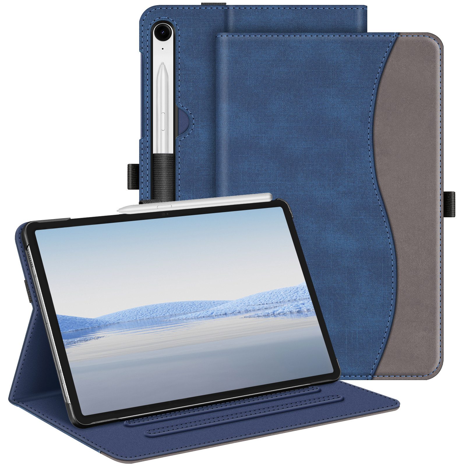 Fintie Tablet-Hülle für Samsung Galaxy Tab S10 Lite/S10 FE/S9 FE 10.9 Zoll & S9 11 Zoll, Multi-Winkel Folio Case mit Dokumentenfach & Auto Schlaf/Wach Funktion