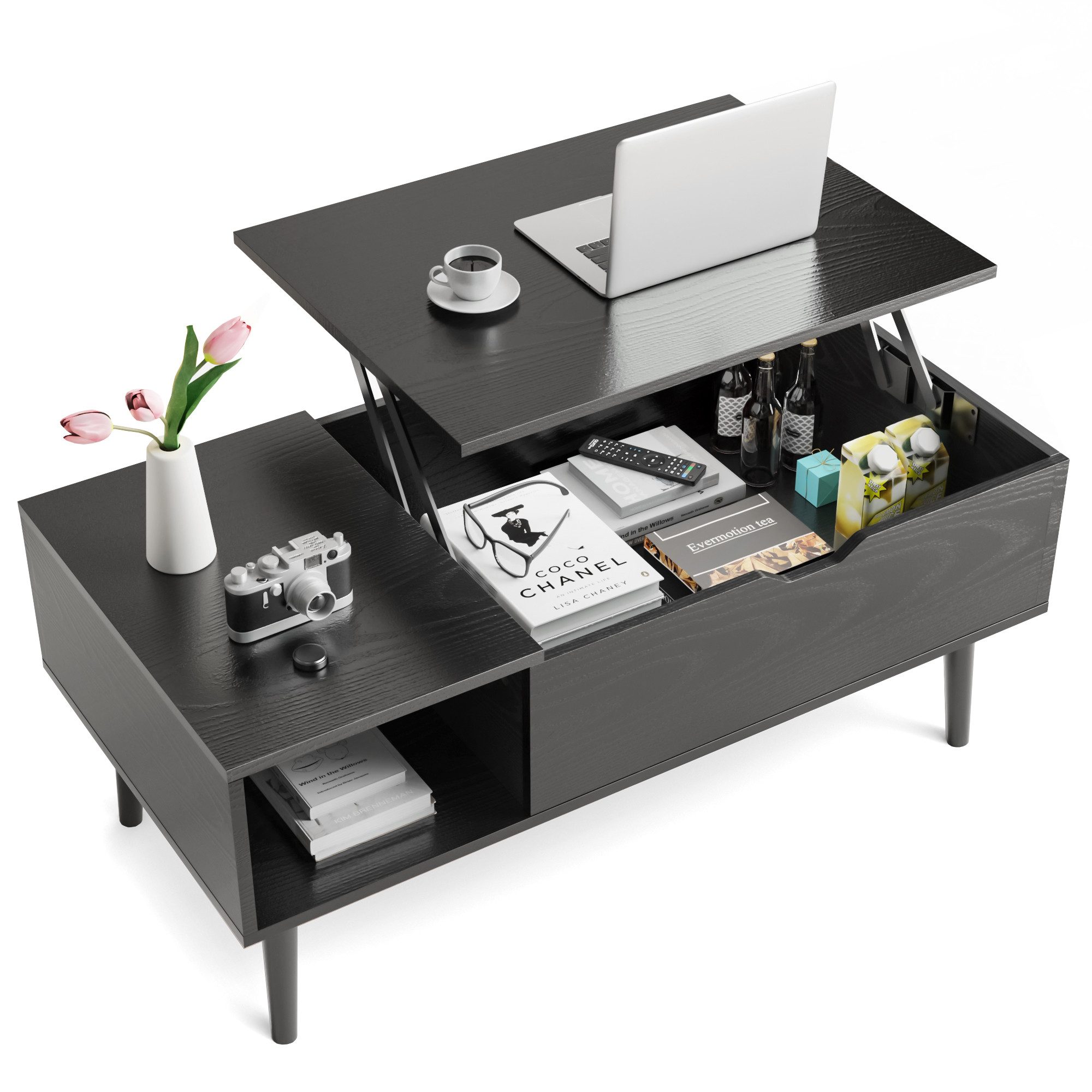 DUMOS Beistelltisch Couchtisch Höhenverstellbar Multifunktionales Coffee günstig online kaufen