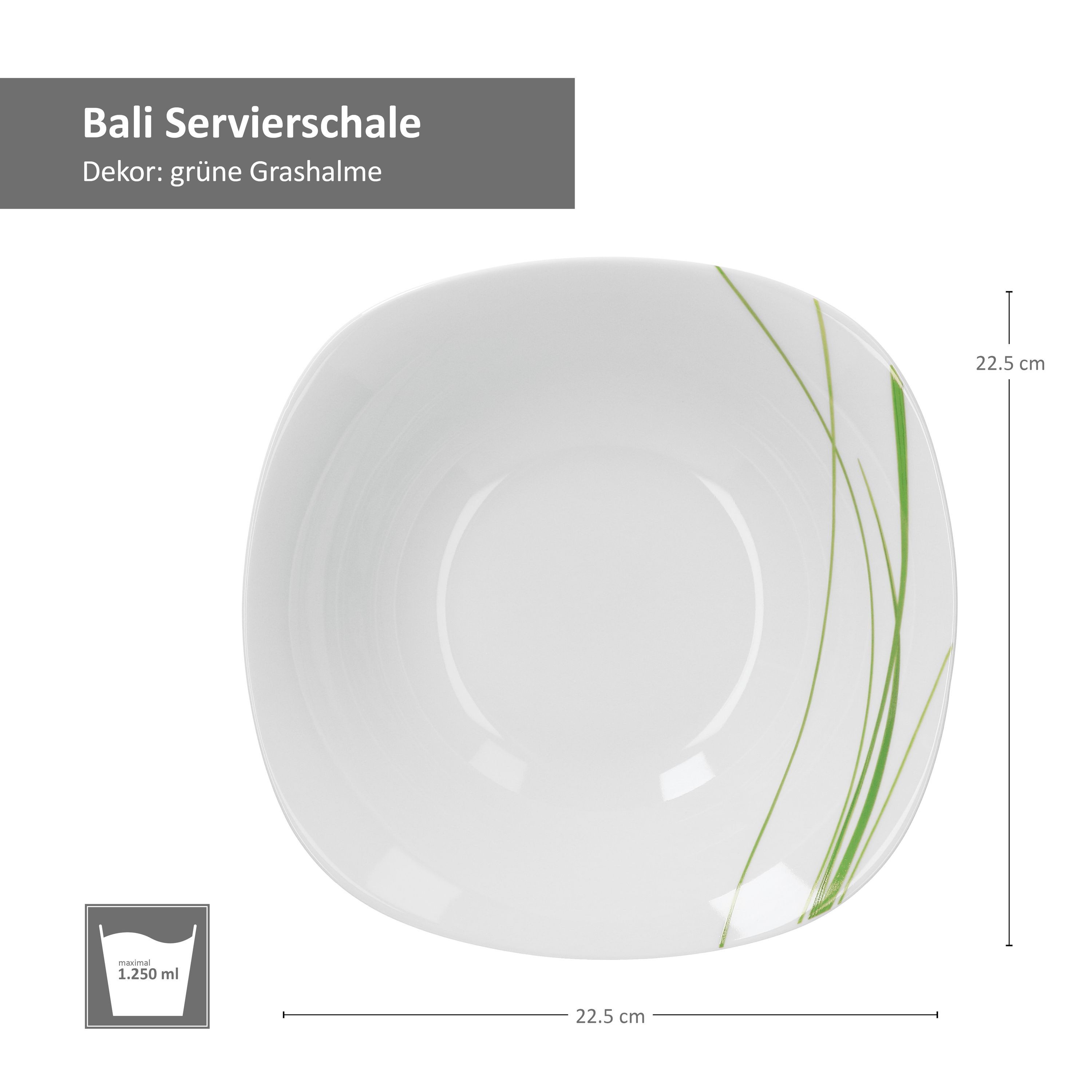 van Well Servierschale Servierschale Bali 1.25L Buffet-Schale Servierteller Dessert, Porzellan