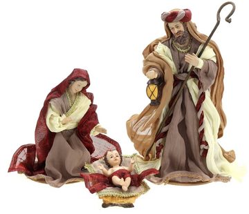 ELLUG Krippenfigur Krippenfiguren Set mit Kleidern, 10-teilig, heilige Familie & heilige drei Könige, bis 27cm Höhe (10 St)