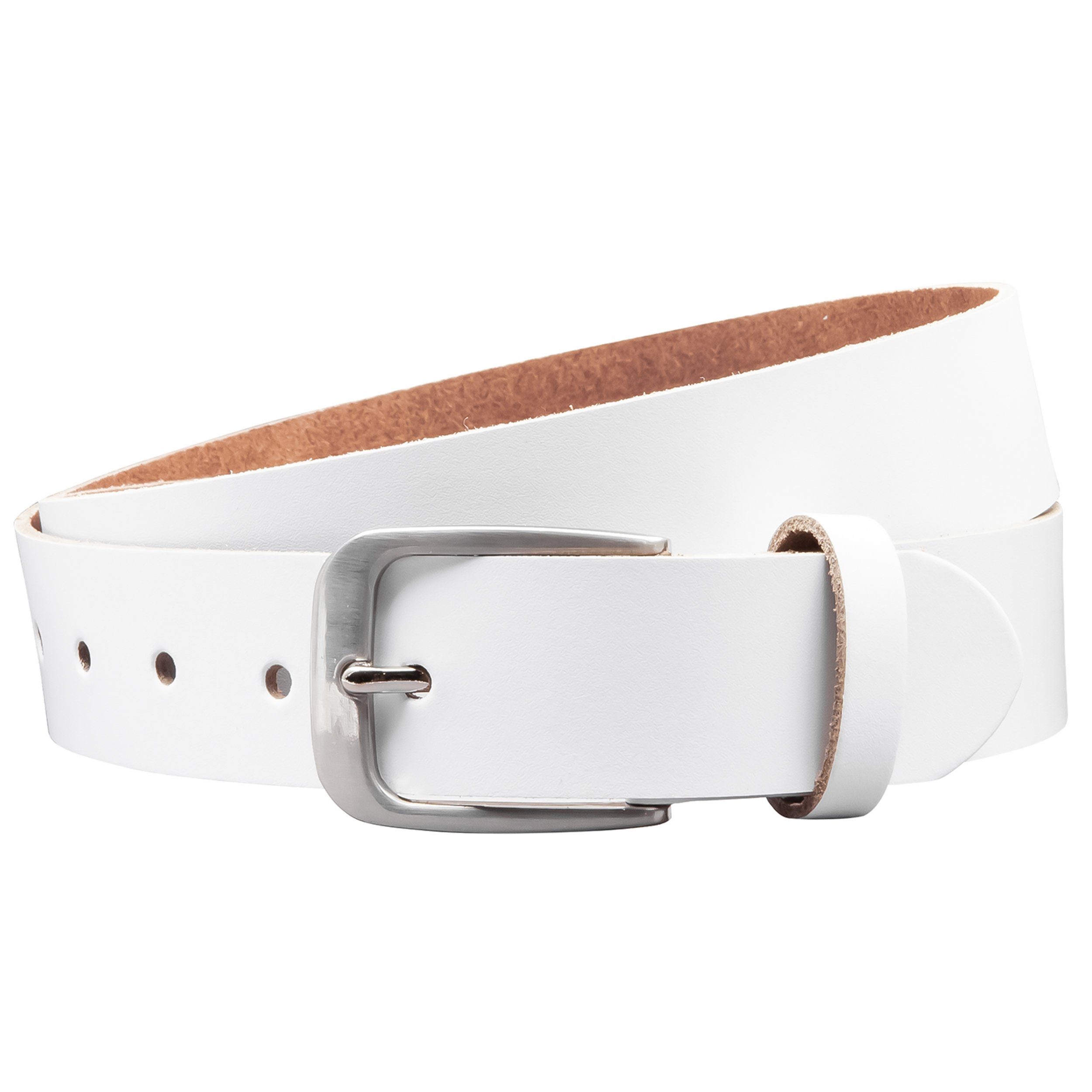 COLOGNEBELT Ledergürtel OM428-SL-Weiss MADE IN GERMANY, günstig online kaufen