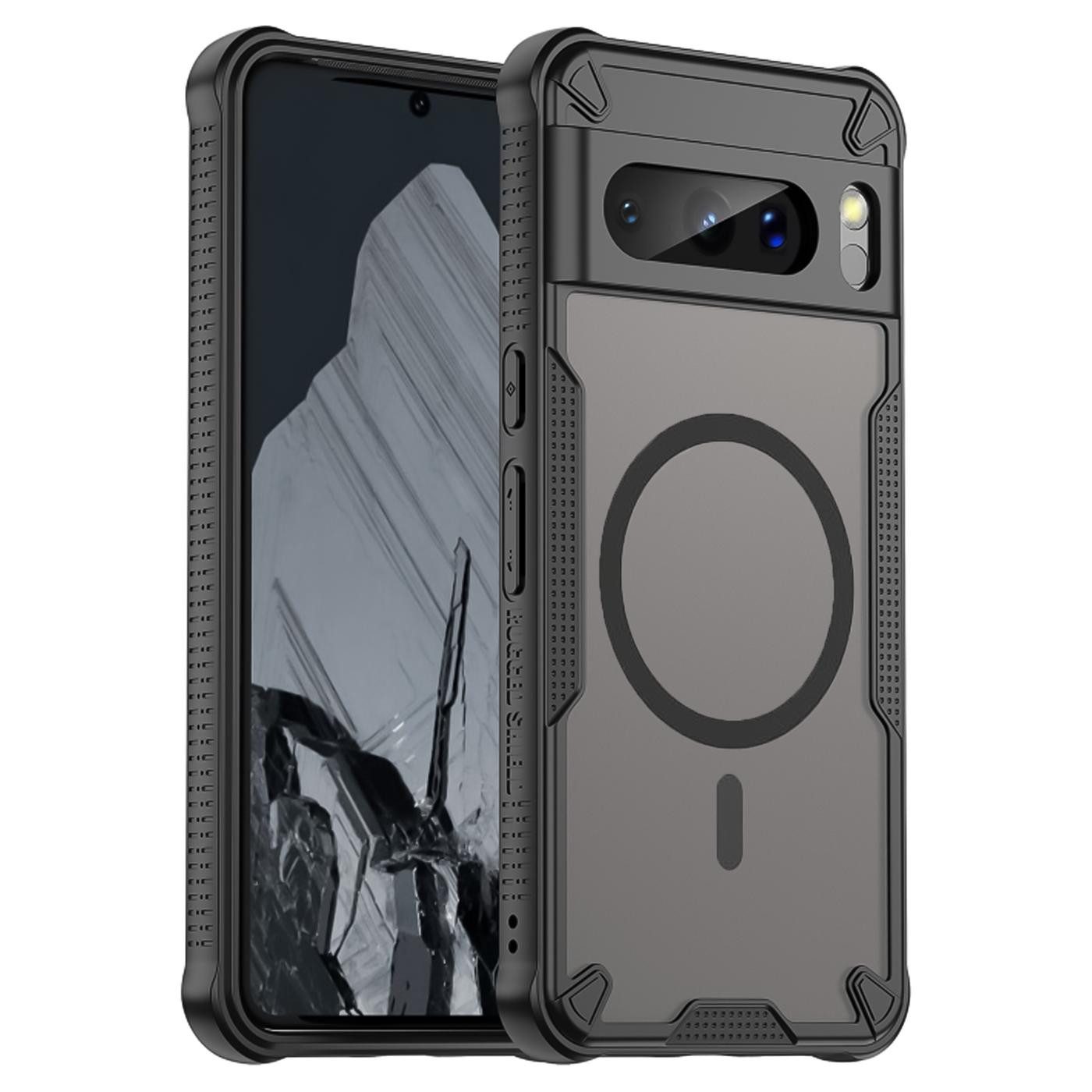 CoolGadget Handyhülle Defender Series Handy Hülle für Google Pixel 8 Pro 6,7 Zoll, Magsafe TPU Schlicht Robust Schutzhülle für Pixel 8 Pro Hülle