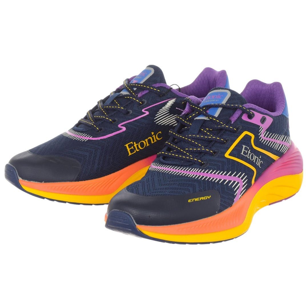 Etonic Laufschuhe Energy schwarz/gelb/violett Damen Sneaker günstig online kaufen