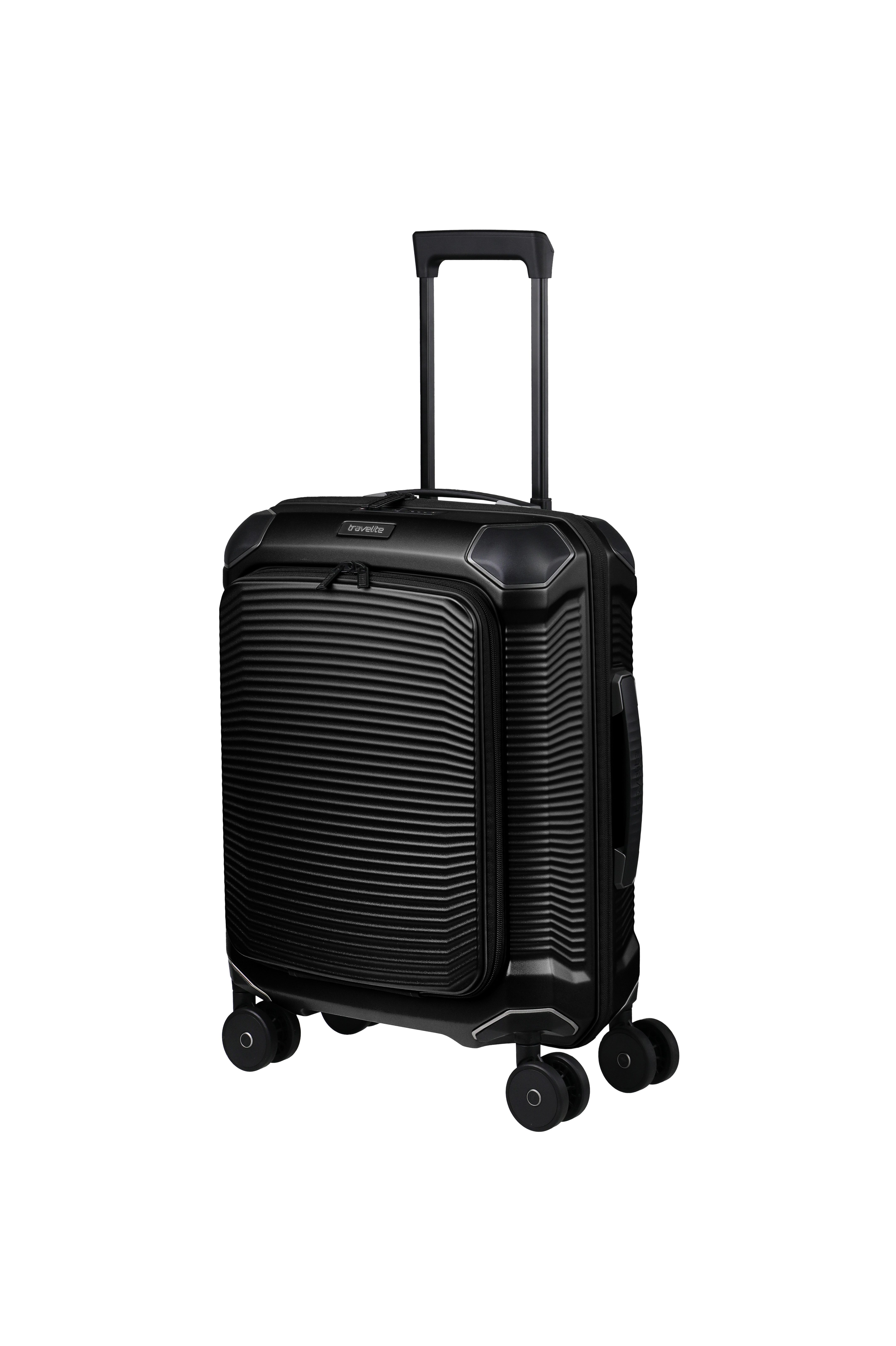travelite Trolley MILLENNIUM Reisekoffer Hartschale, 4 Rollen, aus leichtem Polycarbonat mit stabiler Bauweise und Innenaufteilung