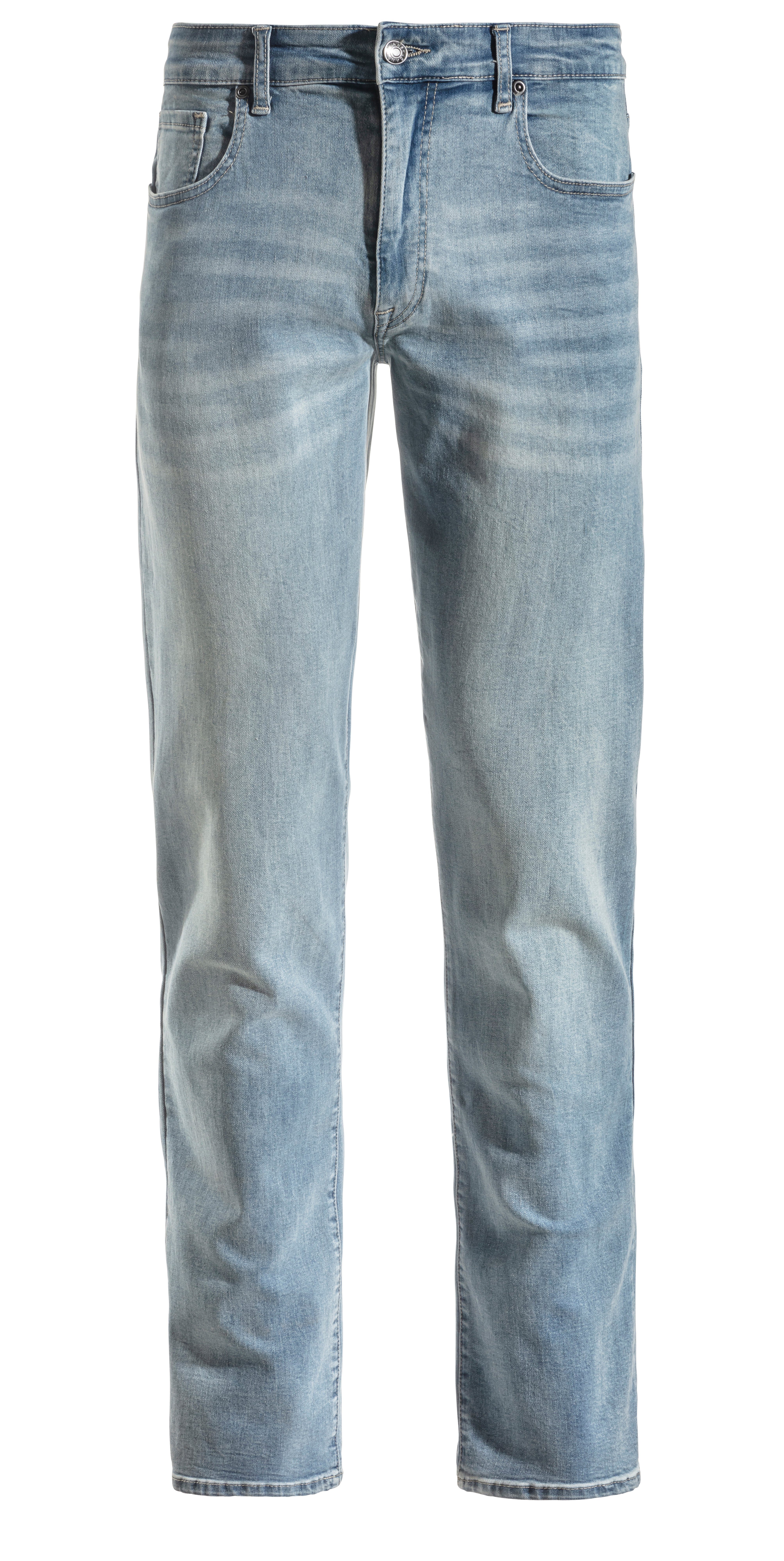 Buffalo 5-Pocket-Jeans Straight-fit Jeans aus Denim-Qualität elastischer light-blue-denim