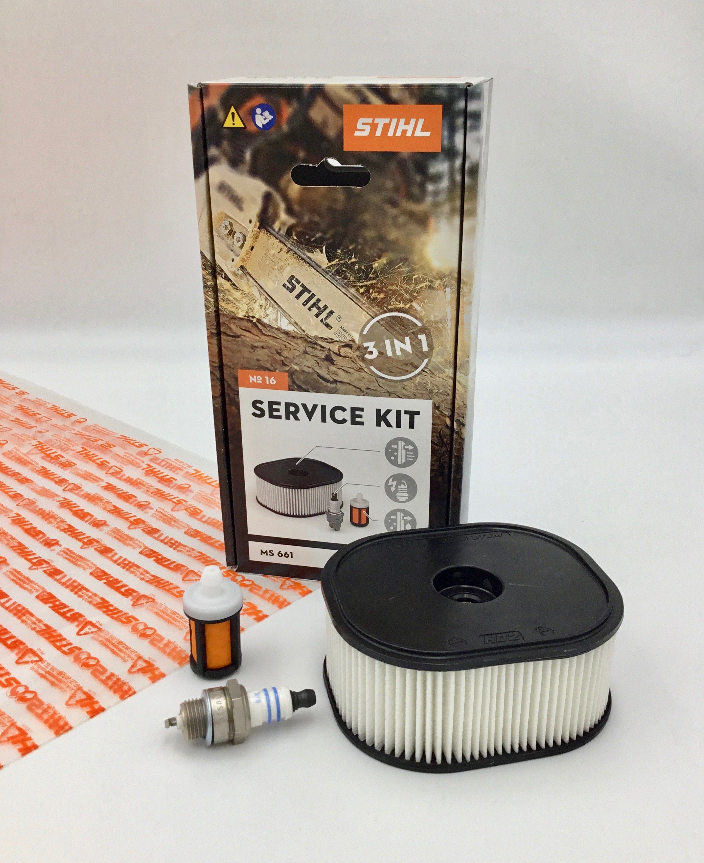 STIHL Ersatzfilter Service Kit 16 MS 661 11440074101 Filter Zündkerze, Zubehör für MS 661