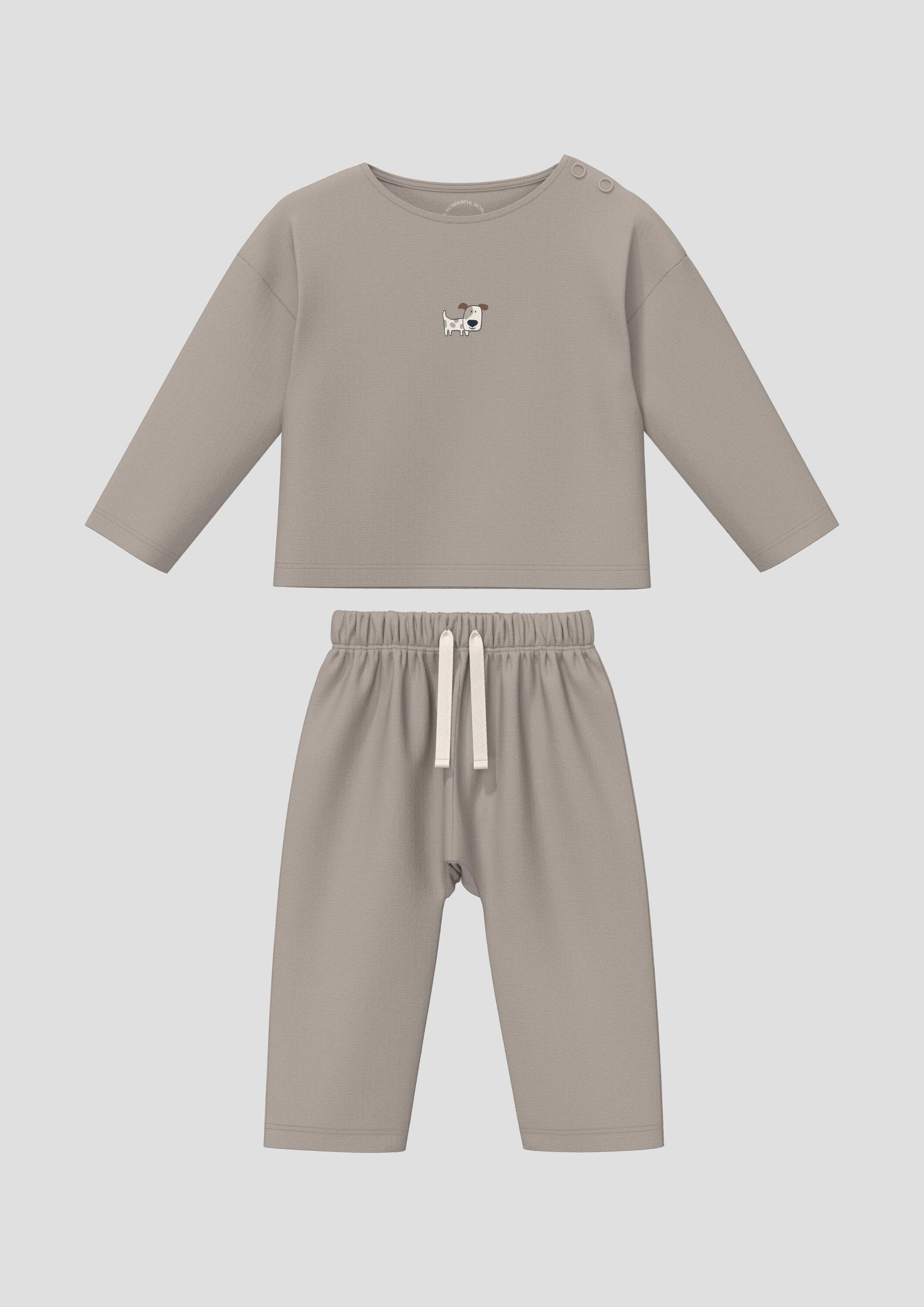 s.Oliver Langarmshirt T-Shirt Unisex Set Langarmshirt und Jogpants
