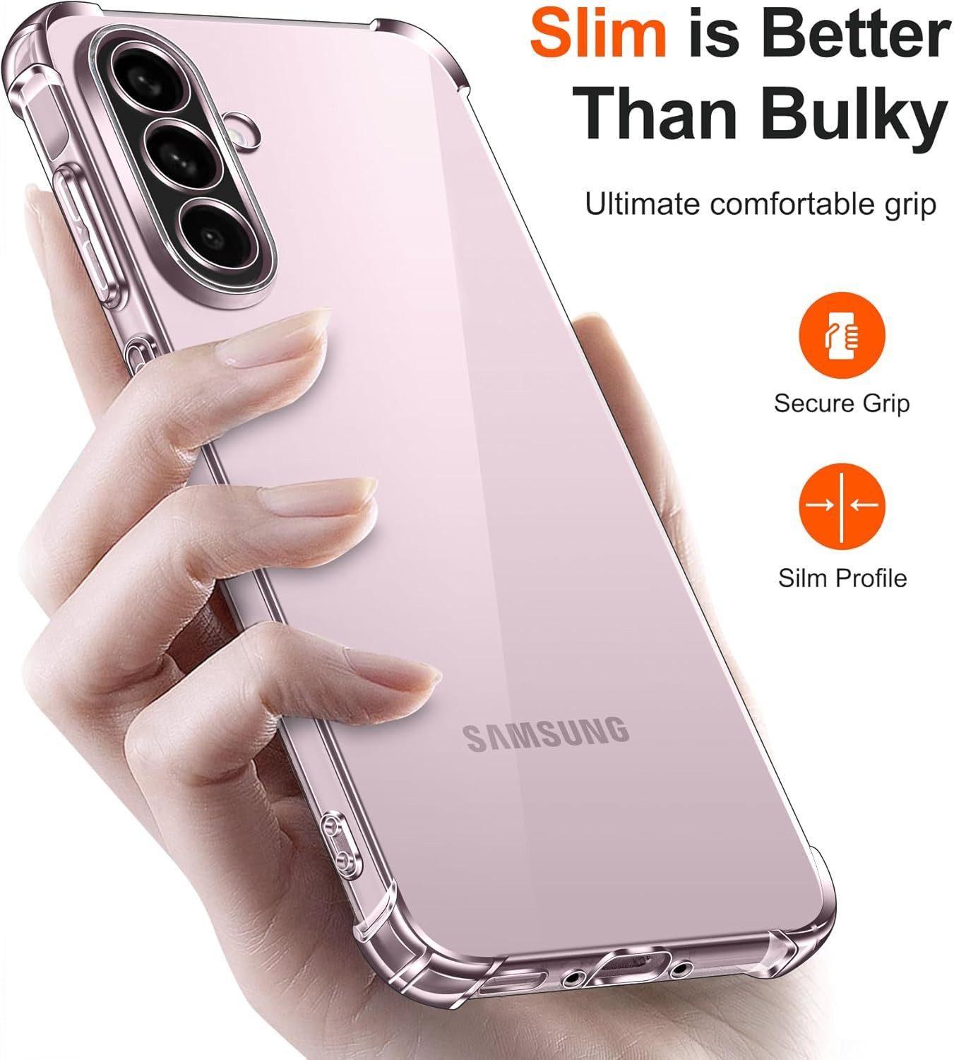 Widmann-Shop Smartphone-Hülle Case für Samsung Galaxy A57 5G Cover Transparent Schutzhülle, vergilbungsfrei, für Galaxy A57 5G, Hülle