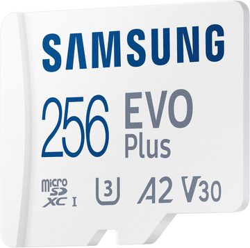 Samsung EVO Plus (2024) 256GB inkl. SD-Adapter Speicherkarte (256 GB, Video Speed Class 30 (V30)/UHS Speed Class 3 (U3), 160 MB/s Lesegeschwindigkeit)