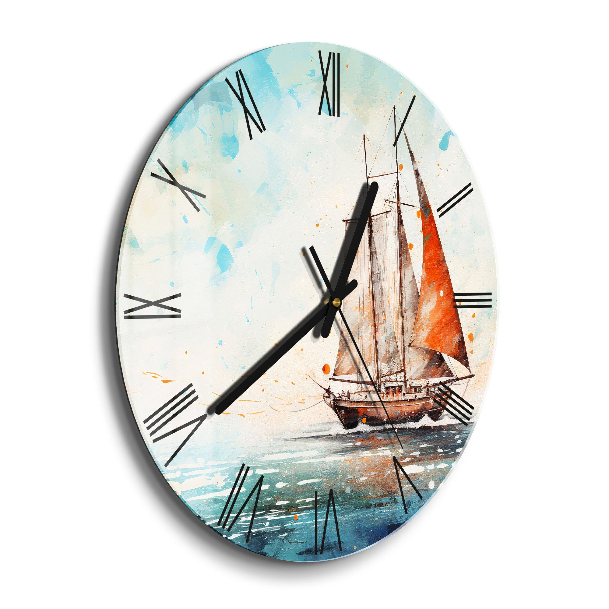 DEQORI Wanduhr 'Meeresträumerei' (Glas Glasuhr modern günstig online kaufen