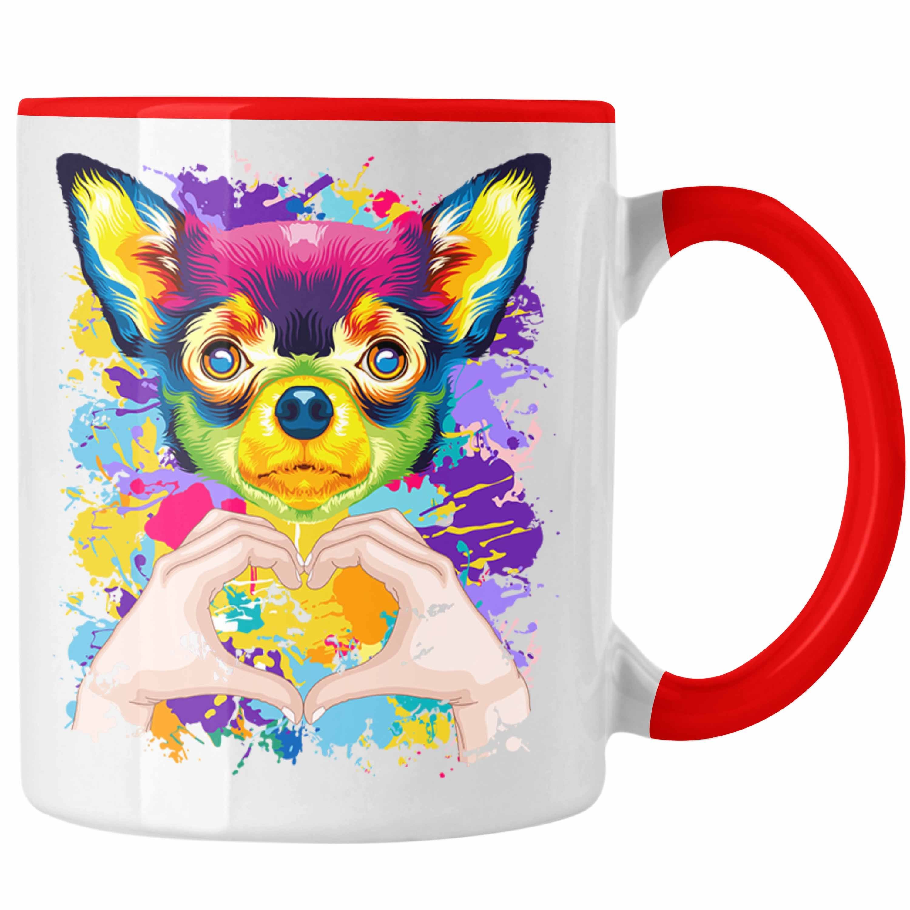 Trendation Tasse Chihuahua Besitzer Farbe Love Tasse Geschenk Lustiger Spruch Geschenki Rot