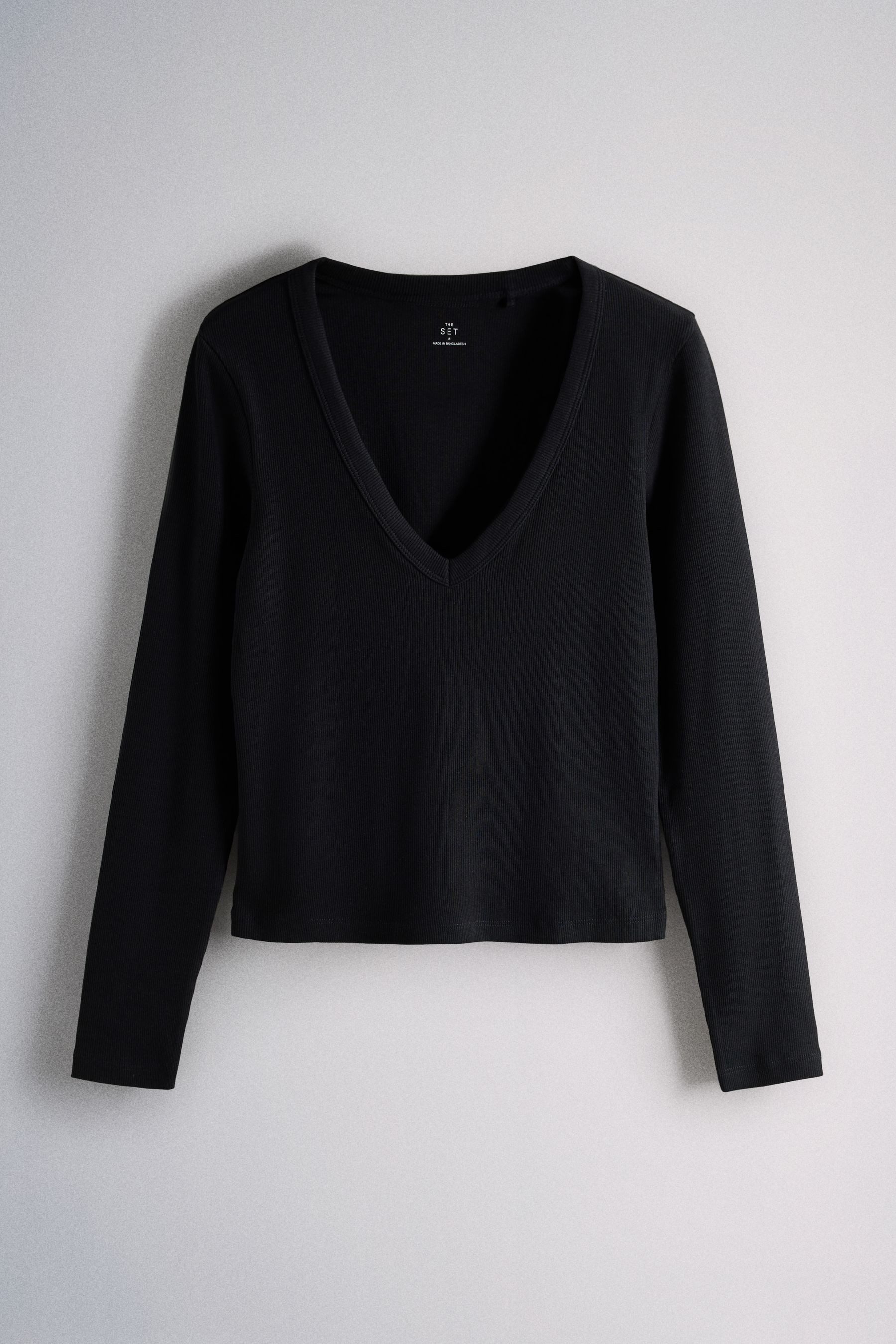 The Set V-Shirt The Set Gerippte Shirts mit V-Ausschnitt, 5er-Pack (5-tlg)