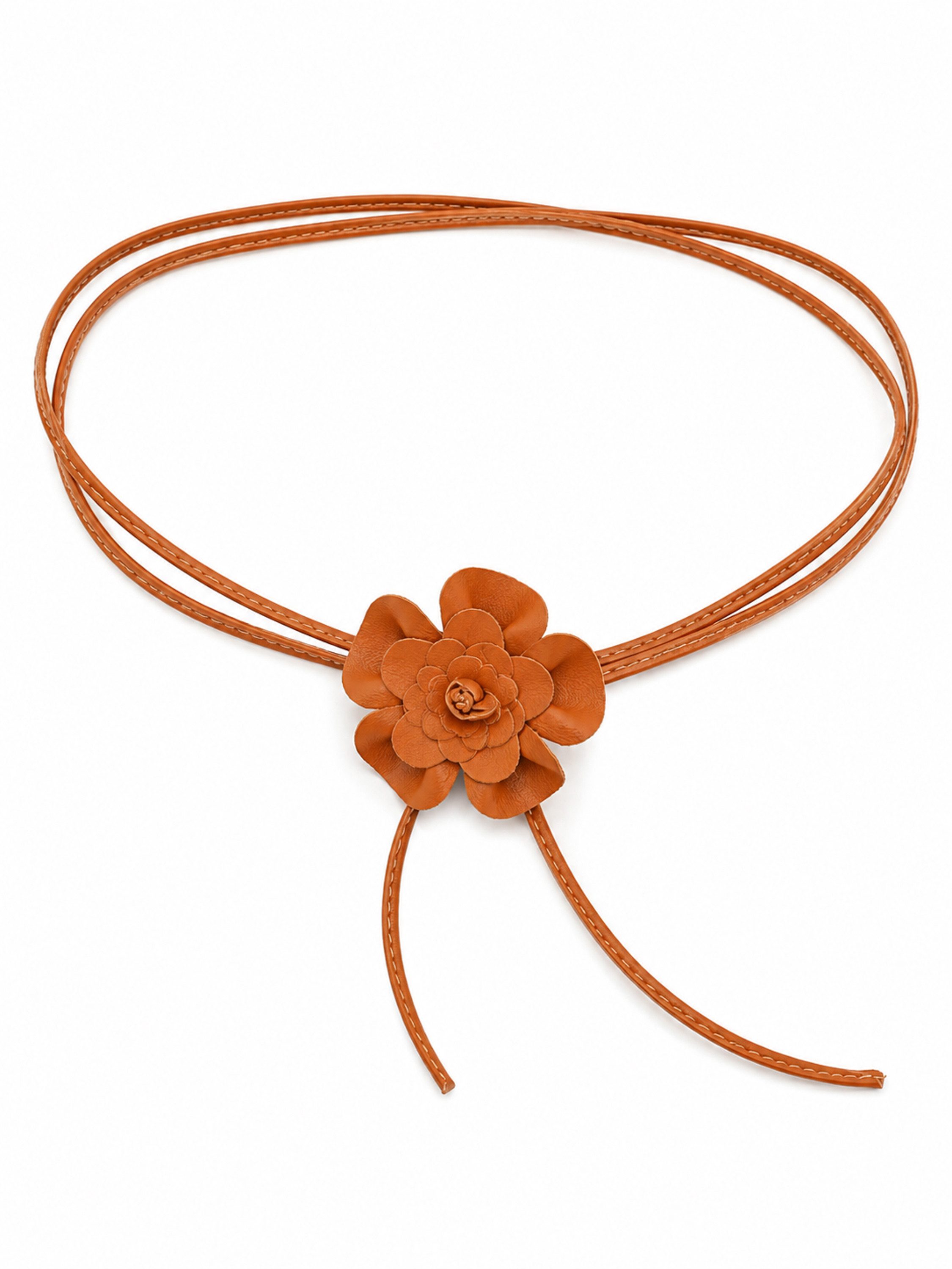 COLLEZIONE ALESSANDRO Taillengürtel Blüte Lederband mit echt Leder Blüte