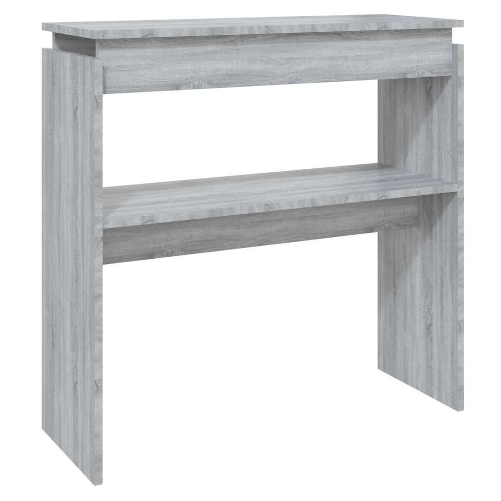 vidaXL Konsolentisch aus Holzwerkstoff in Grau Sonoma (LxBxH: 80x30x80 cm)