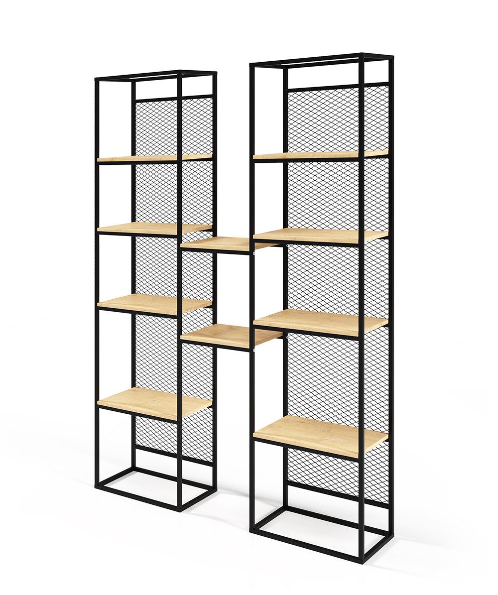 Feldmann-Wohnen Bücherregal Vida, wählbar aus 10 verschiedenen Regalbödenfarben 1-tlg., 140x20x35cm Farbe wählbar