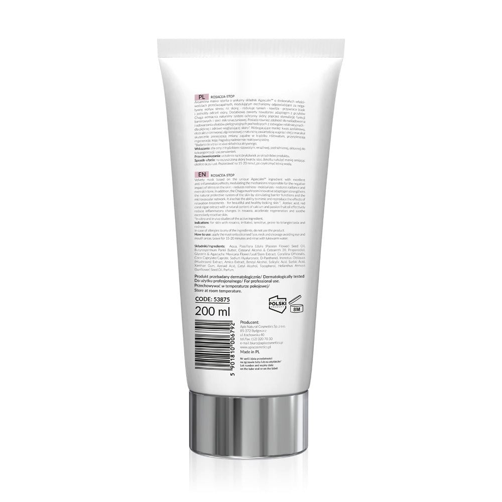 Apis Natural Cosmetics Anti-Aging-Creme APIS ROSACEA-STOP, Maske gegen Rosacea, 200ml