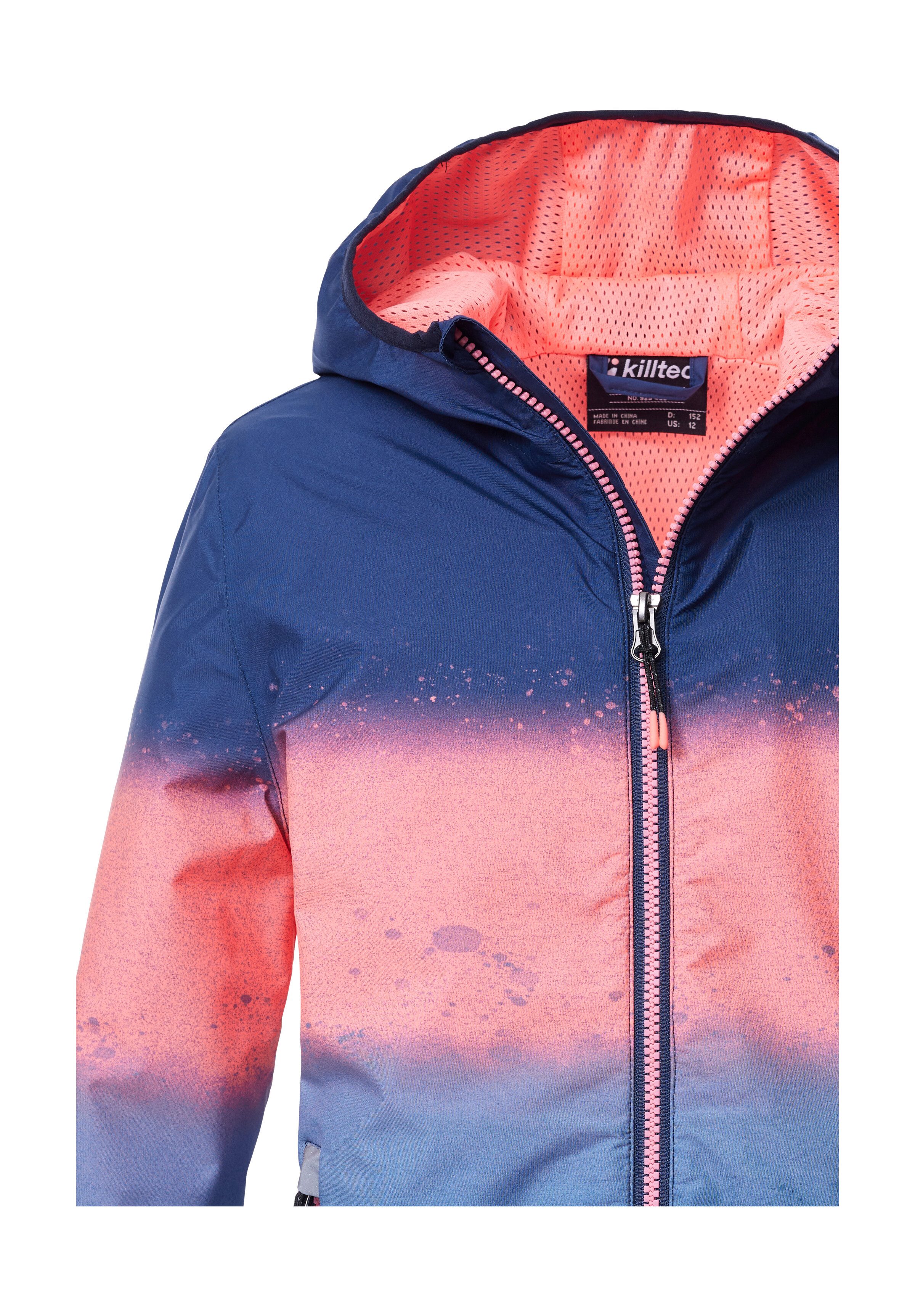 Killtec Funktionsjacke KOS 155 GRLS JCKT Leichte, wetterfeste Mädchenjacke mit All-Over-Print