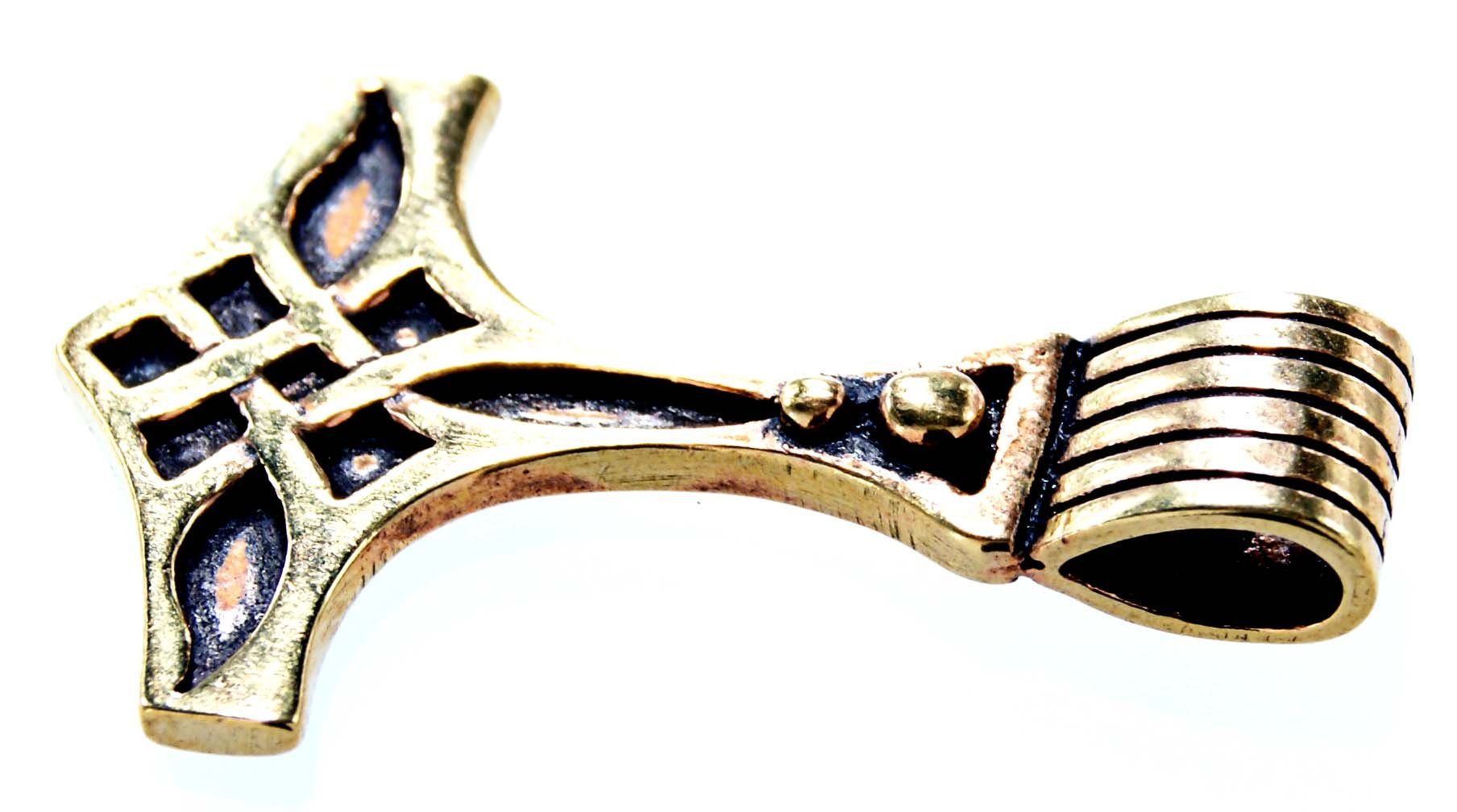 of Kettenanhänger Wikinger Thorshammer Thors Bronze Leather Thorhammer Thor Odin Kiss Hammer