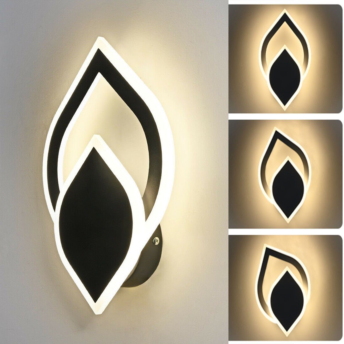 oyajia Wandleuchte 24W Wandleuchte Innen,Acryl Lampenschirm günstig online kaufen