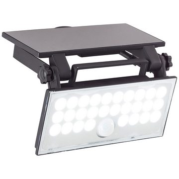 Lightbox LED Außen-Wandleuchte, Dimmfunktion, LED fest integriert, 4100, LED Außenwandlampe, Solar, Bewegungsmelder, schwenkbar, 1000 lm