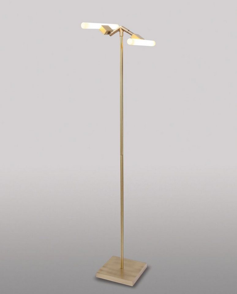 LED Steh Lampe Decken Fluter GOLD Retro Netz Design Gitter Stand Leuchte Vintage 