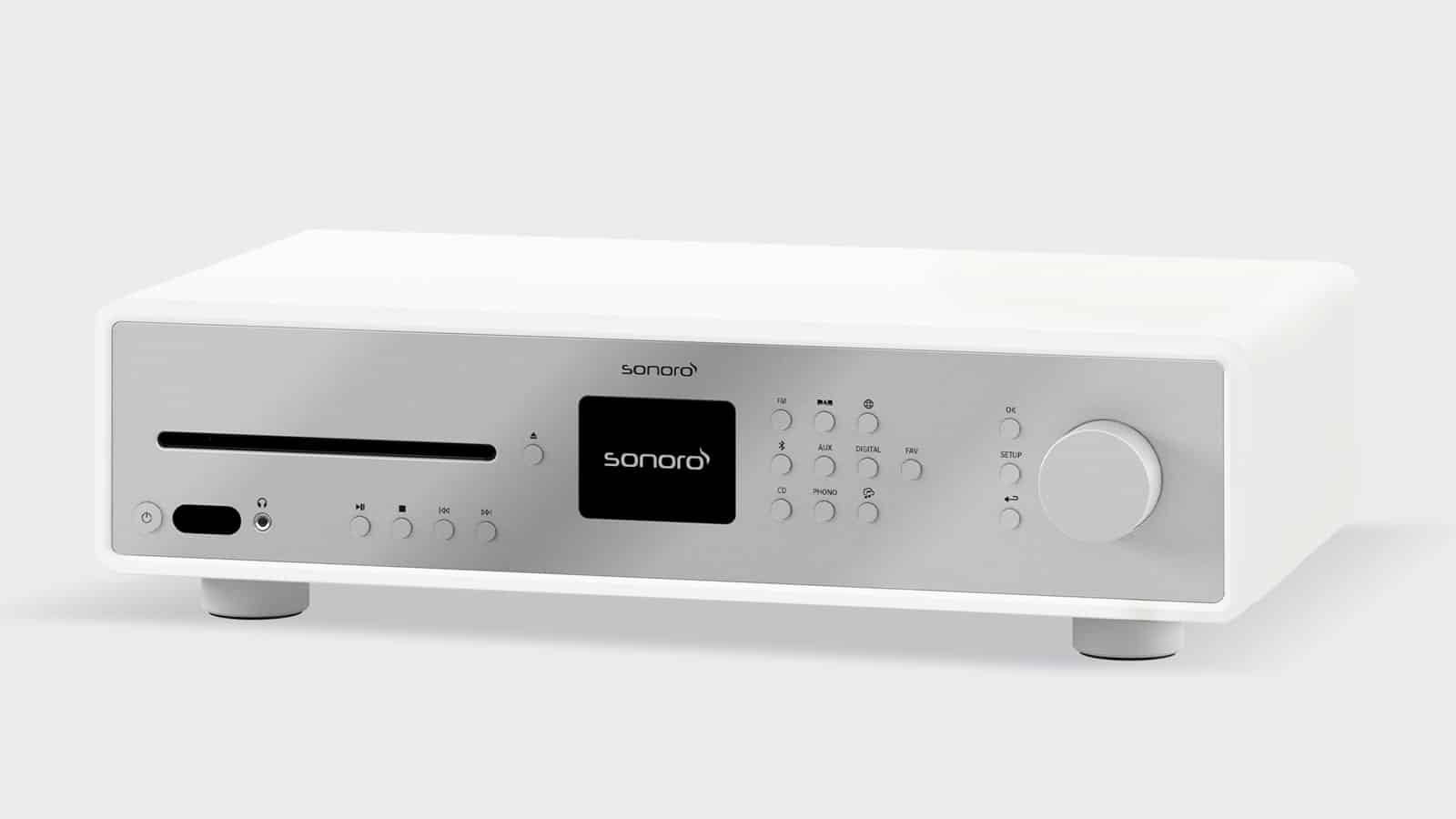 Sonoro (matt) Stereoanlage Silber Weiß MAESTRO -