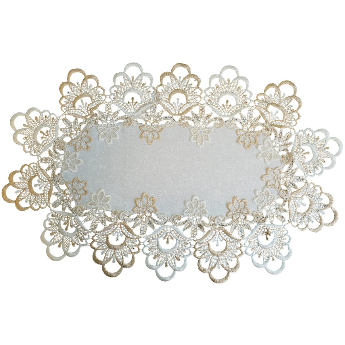 matches21 HOME & HOBBY Tischdecke Tischdeckchen MIRA filigrane Spitze Jaqua günstig online kaufen