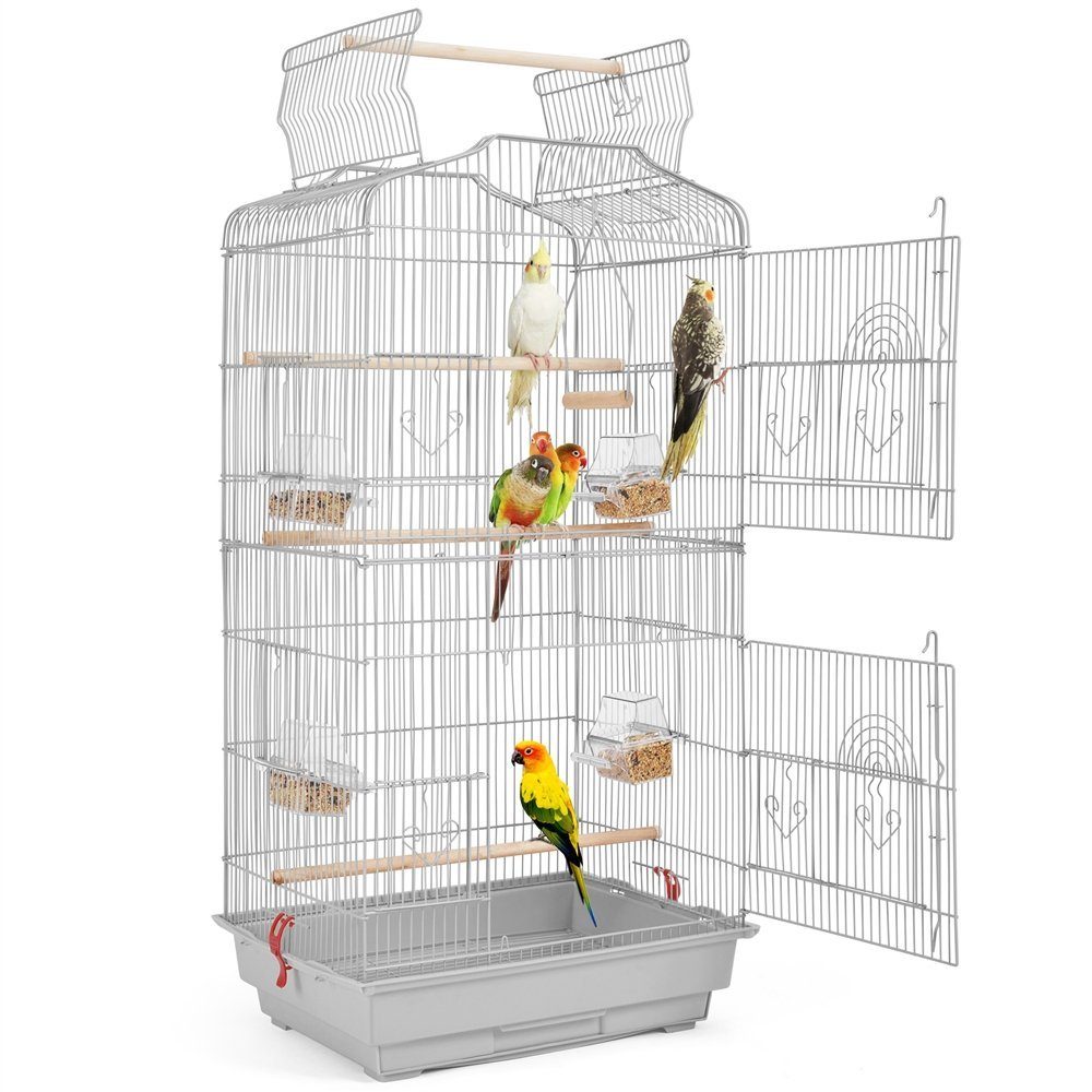 Yaheetech Vogelkäfig, Käfig Vogelvoliere Tierkäfig Vogelhaus für Papagei  Wellensittich 46 x 35.5 x 104.5cm Schwarz online kaufen | OTTO