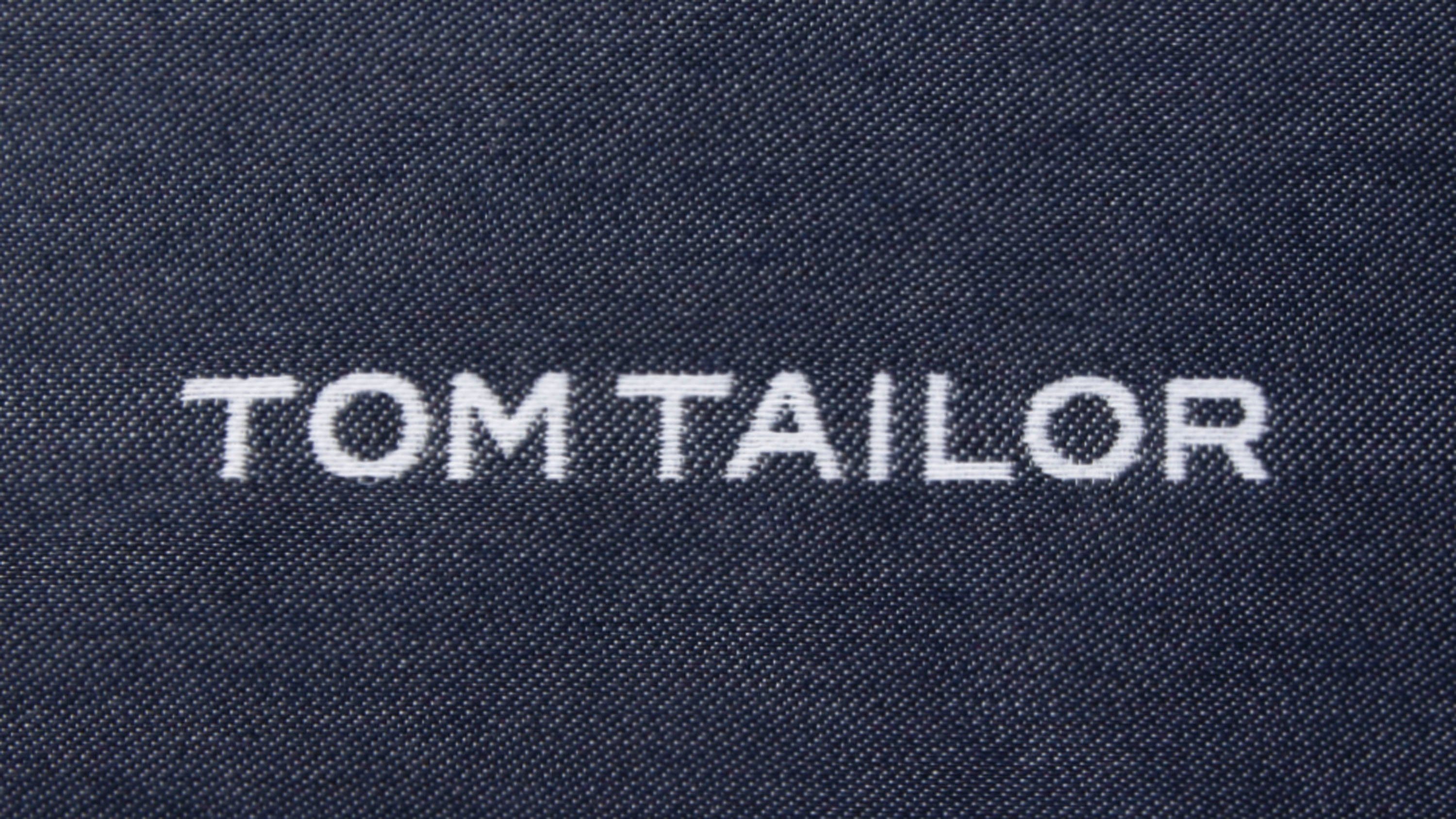 TOM HOME 1 Stück Markenlogo, Füllung, mit eingewebtem marine/dunkelblau/blau/nachtblau TAILOR ohne Dekokissen Logo, Kissenhülle