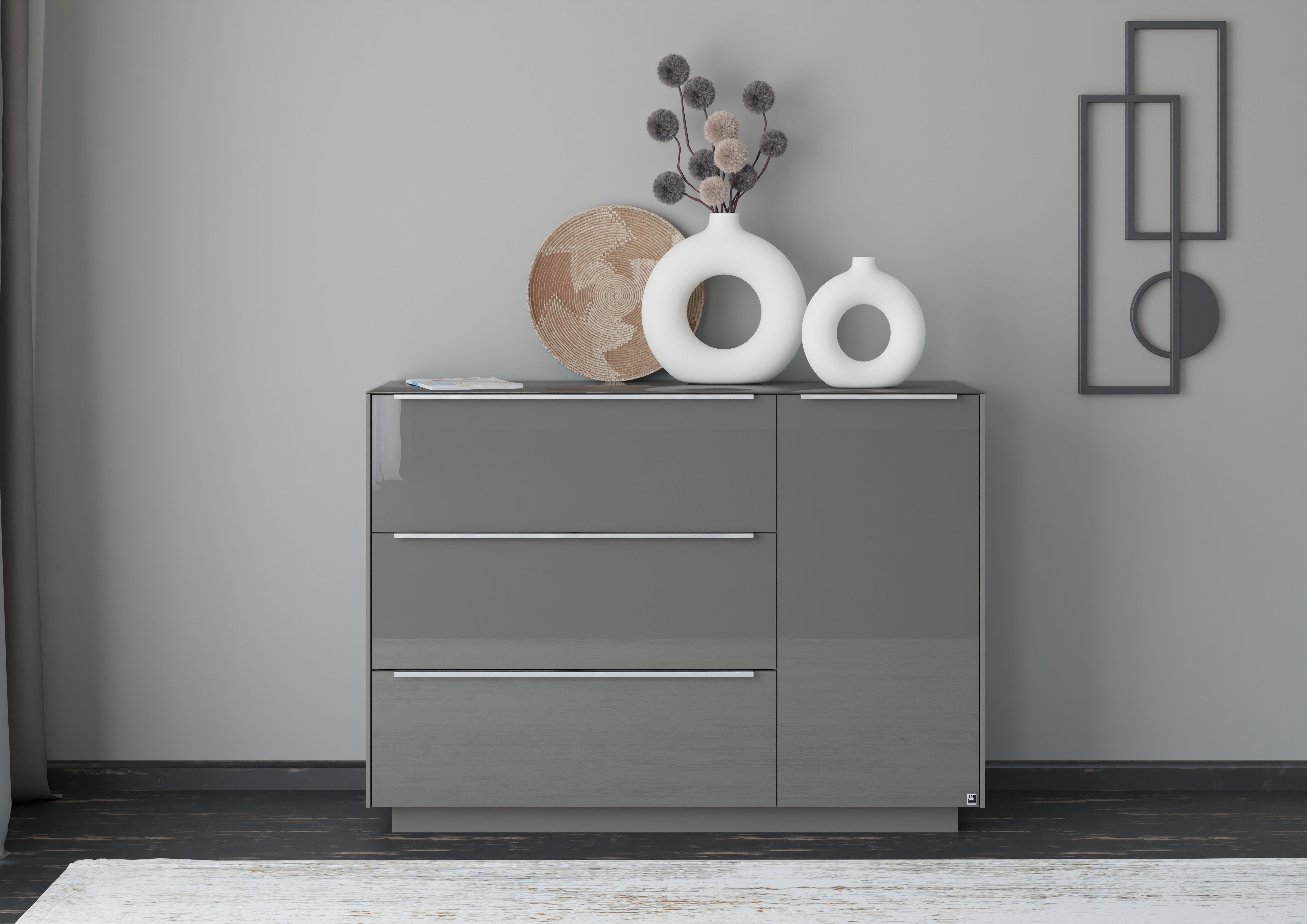 set one by Musterring Sideboard Reno (1 St), Mit Sockel in diversen Farben, 102 cm Höhe & Farbauswahl