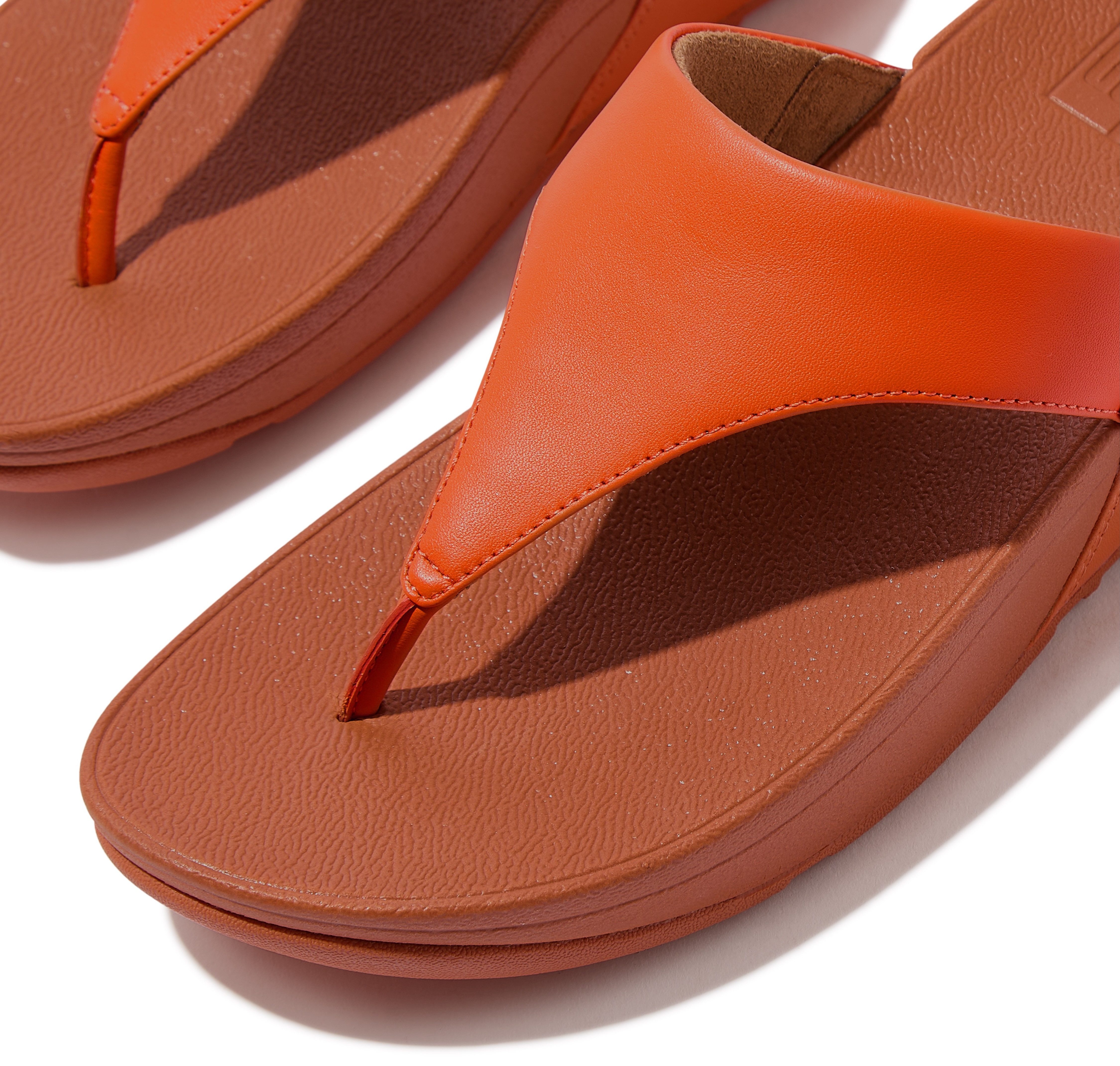 Fitflop LULU LEATHER TOEPOST Dianette Pool Slides, Pantolette, Badeschuh mit Keilabsatz