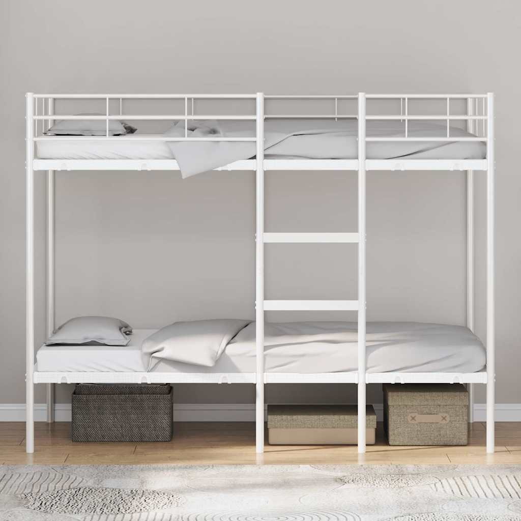 vidaXL Bett Etagenbett ohne Matratze Weiß günstig online kaufen