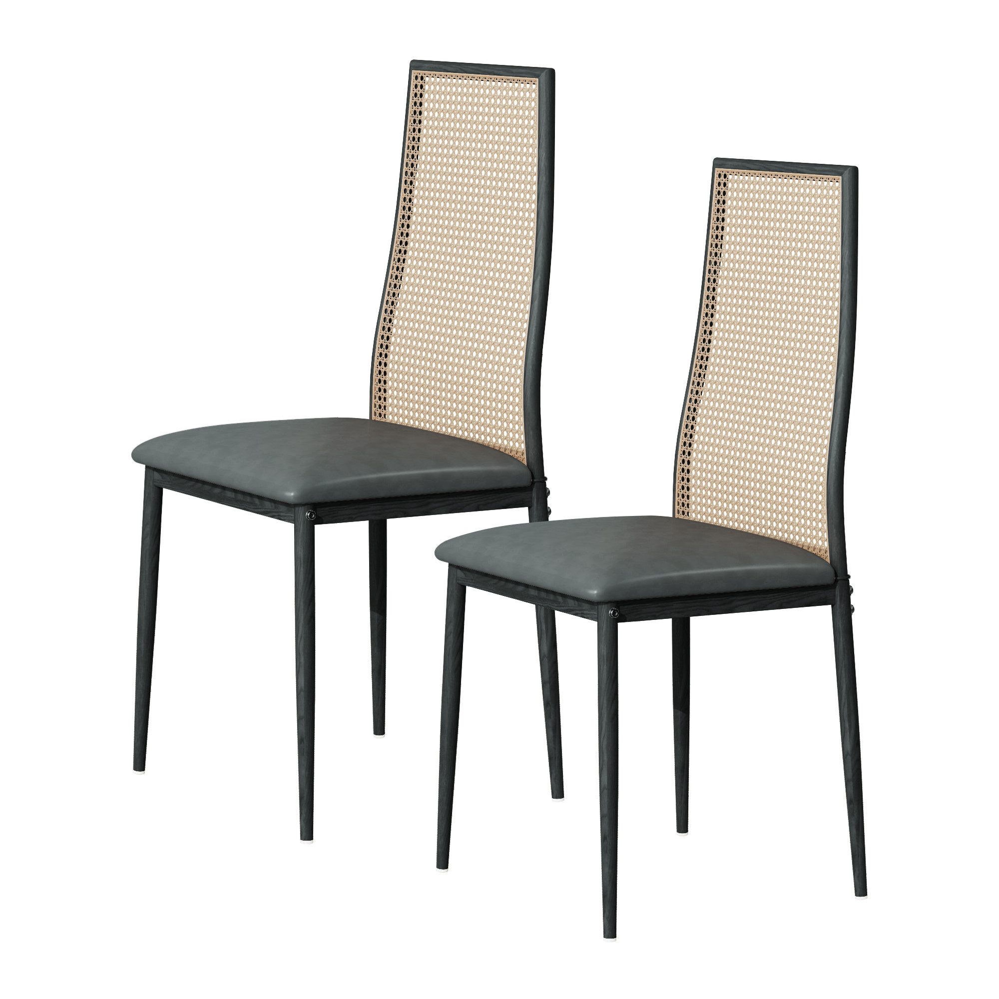 FUROKOY Esszimmerstuhl Stuhl Rattansessel Wohnzimmerstühle mit günstig online kaufen