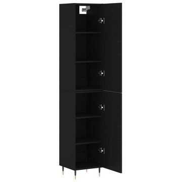 vidaXL Kleiderschrank Regal Highboard Schrank Hochschrank Schwarz 34,5x34x180 cm Holzwerksto