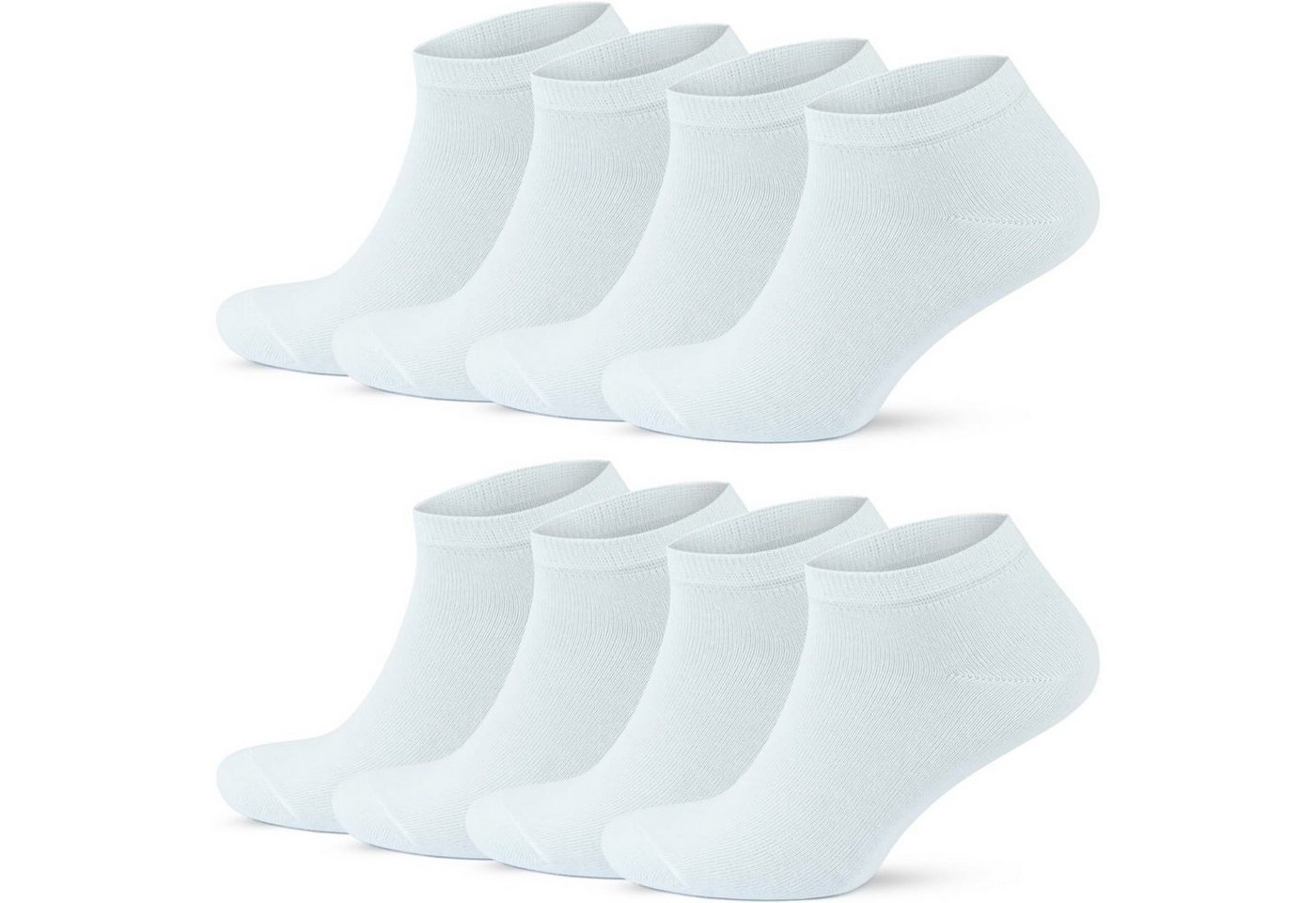 NERS Sneakersocken aus gekämmter Baumwolle für Damen und Herren, ohne drückende Naht (6-Paar) Premium Sneaker Socken mit Komfortbund, atmungskativ