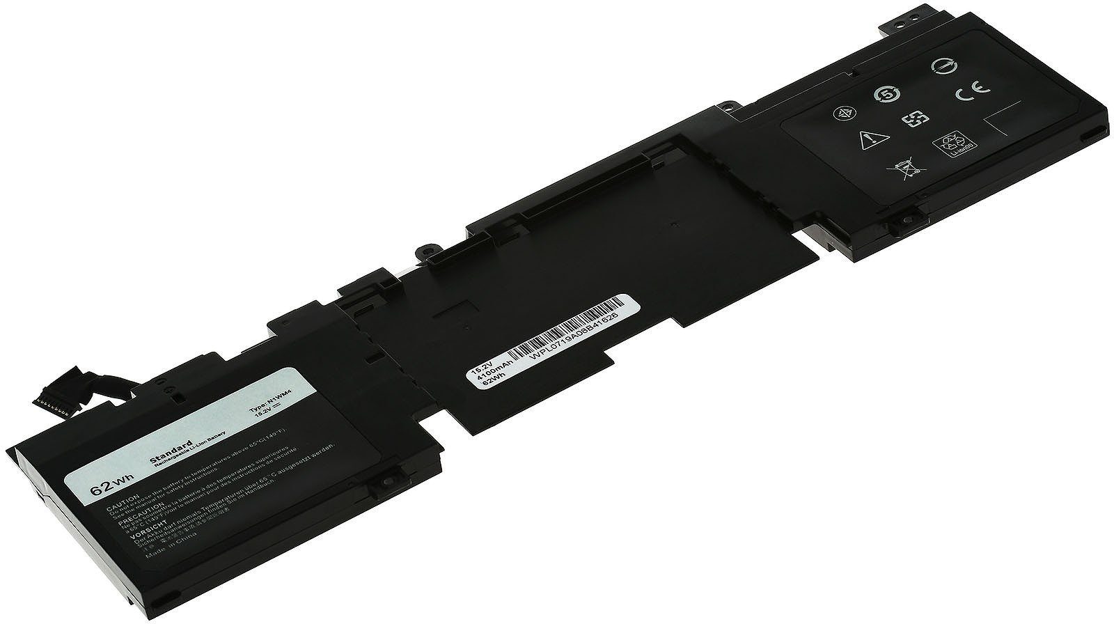 Typ 3V806 V) Powery Laptop-Akku Dell Akku 4100 für mAh (15.2